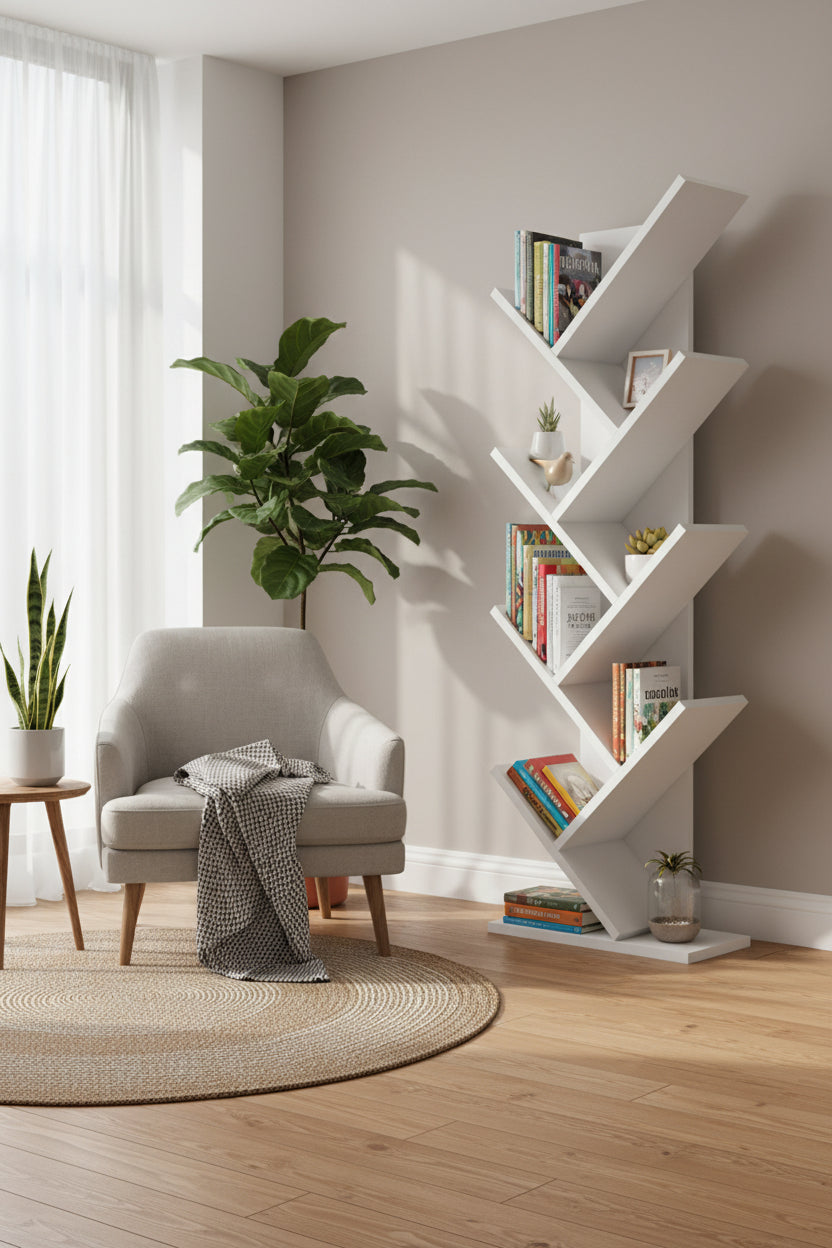 Етажерка LIANA 46x22x128,5sm бял цвят