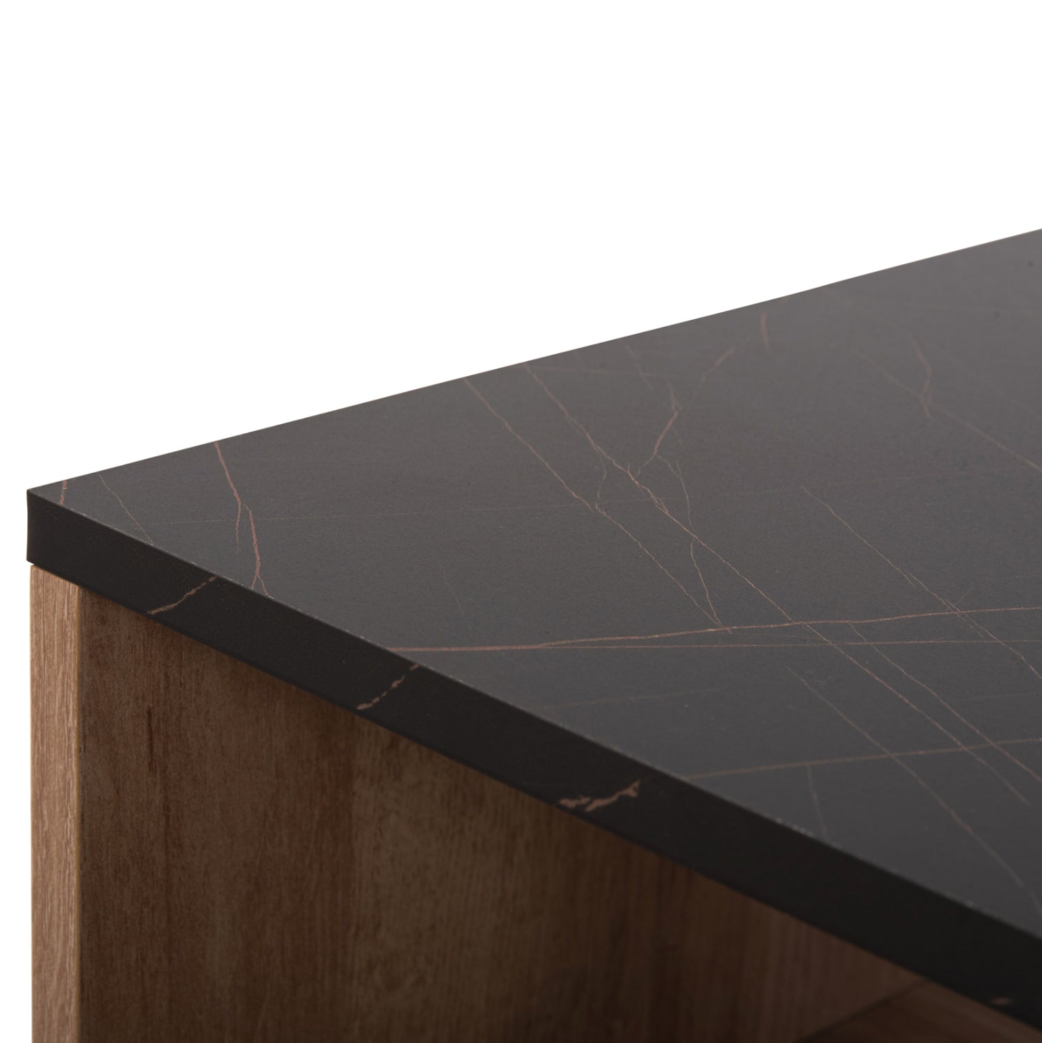 Холна маса GUNNEZ естествен-черен цвят   90x54x38.5см