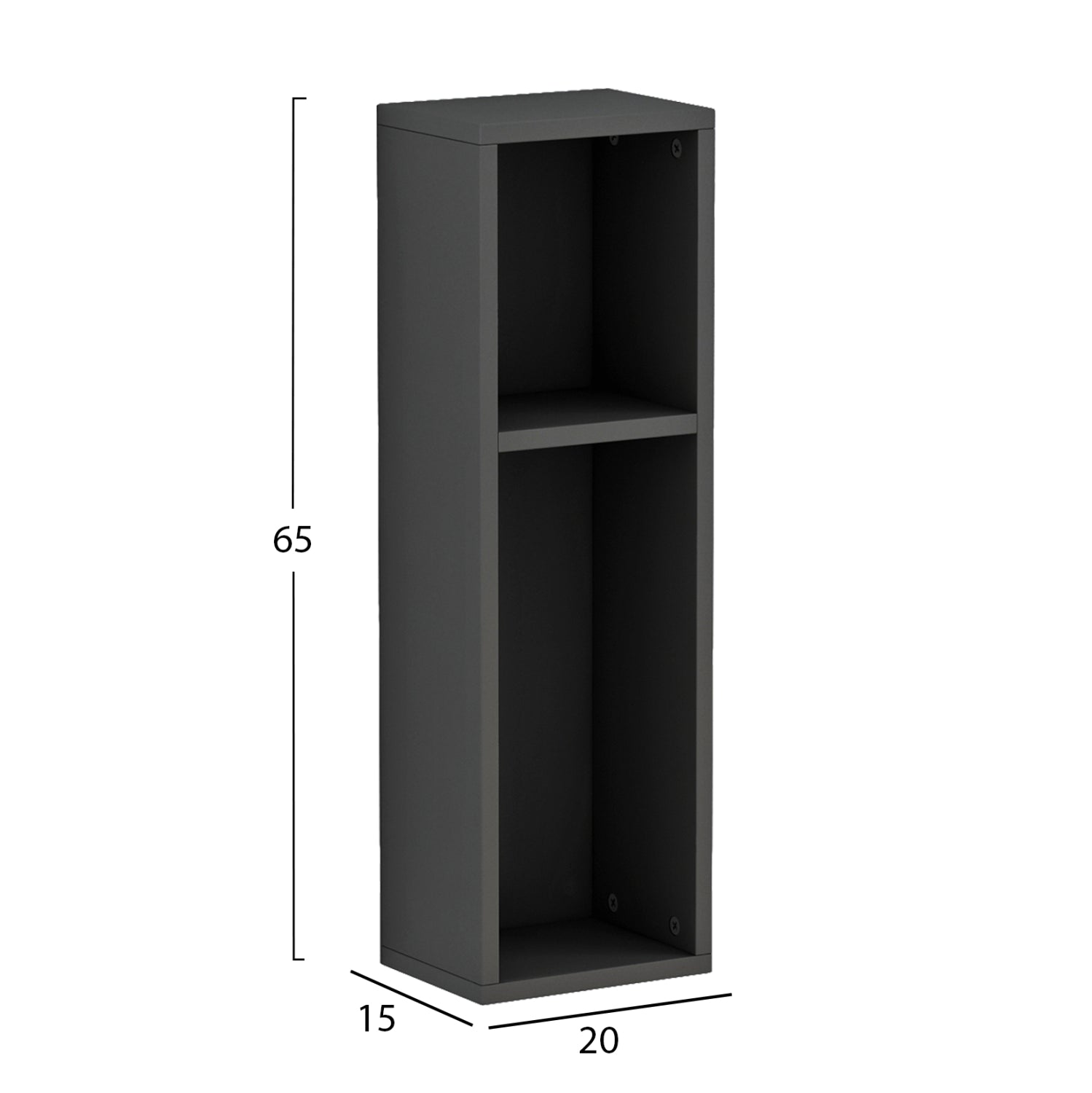 Нощно шкафче  BONEN сив цвят 20x15x65см