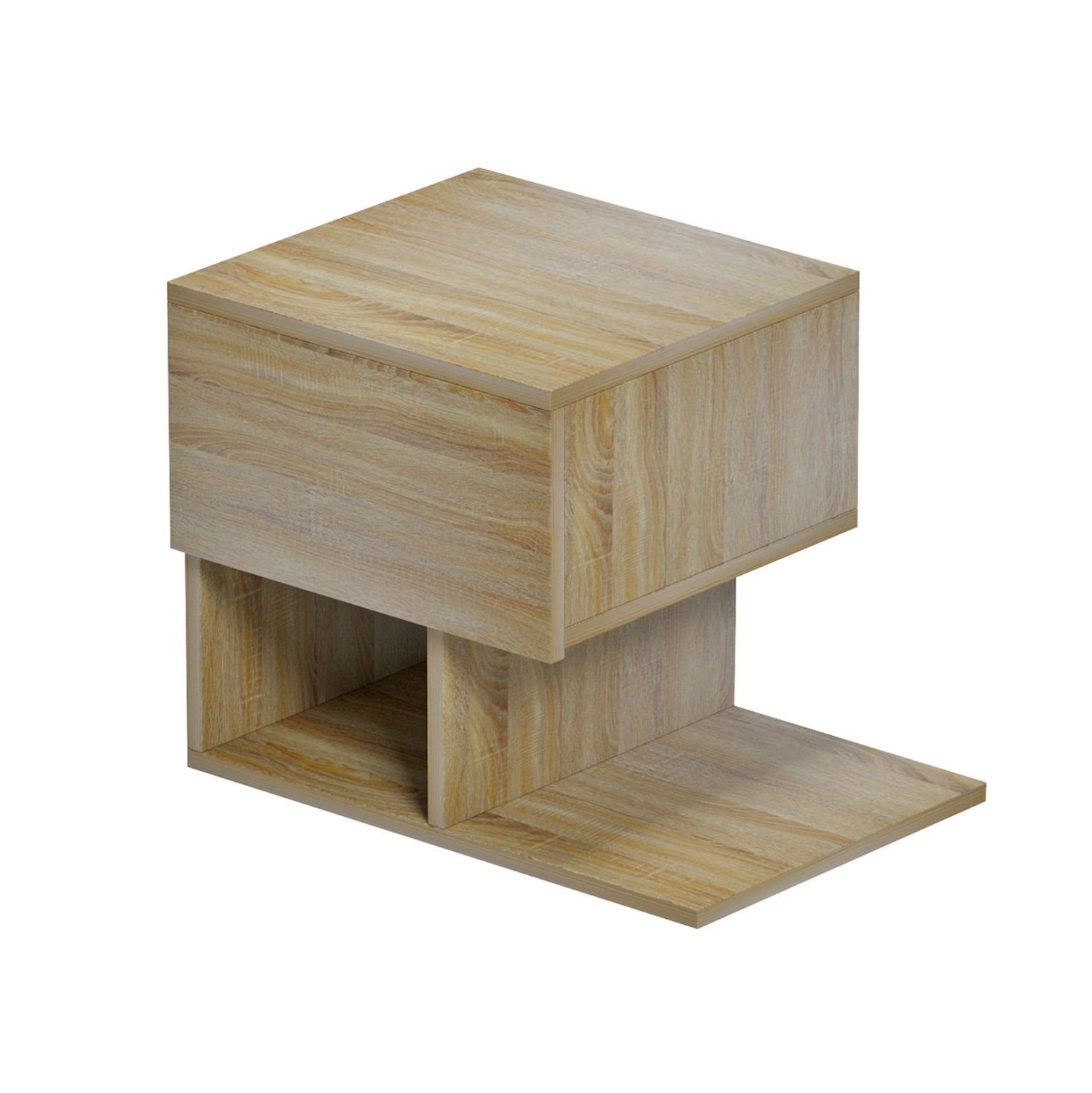 Нощно шкафче caspian от меламин, дърво, 46.8x33x36.8 см