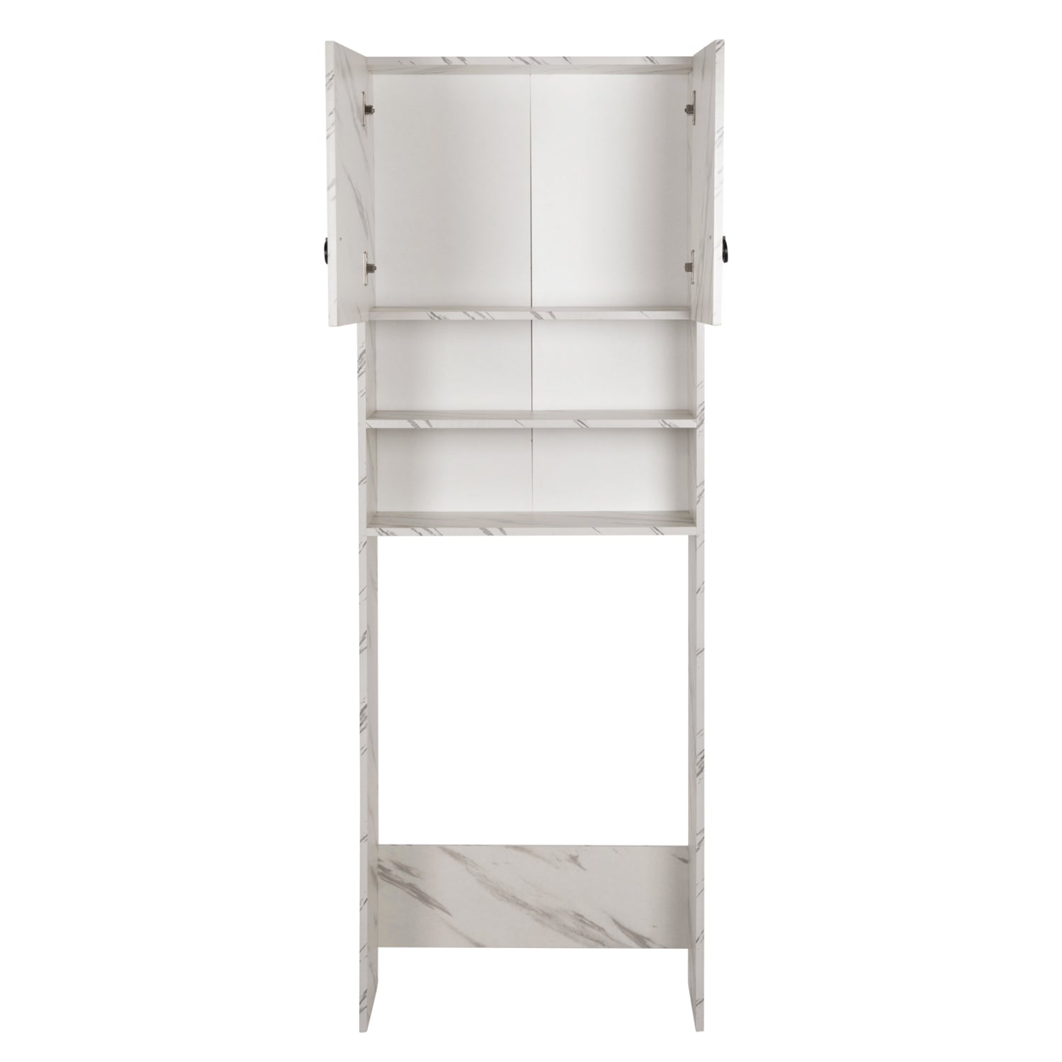 Шкаф за пералня TERRY бял мраморен ефект, 64x29x181 см