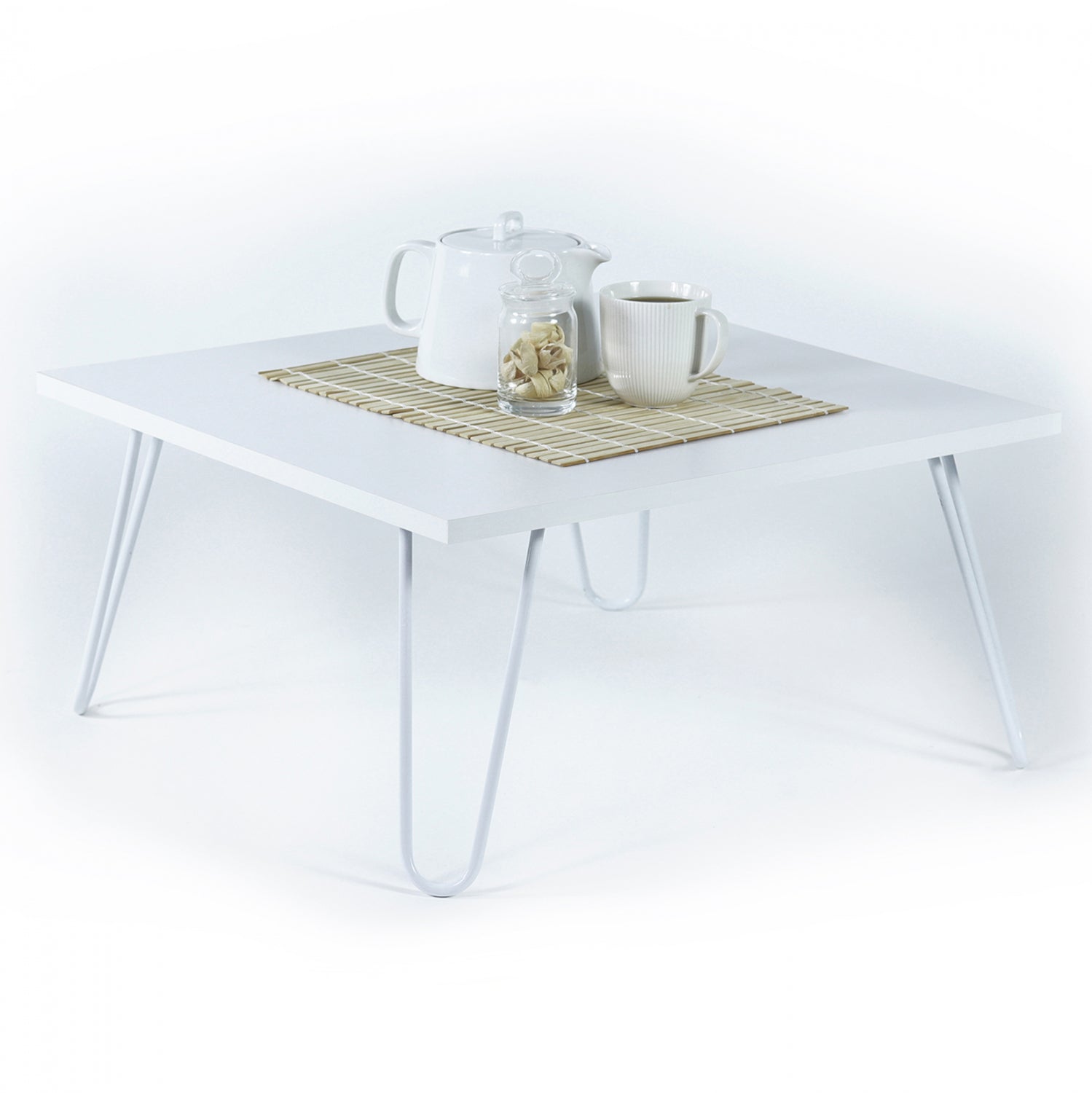 Масичка за кафе Силва бял цвят 60x60x29см