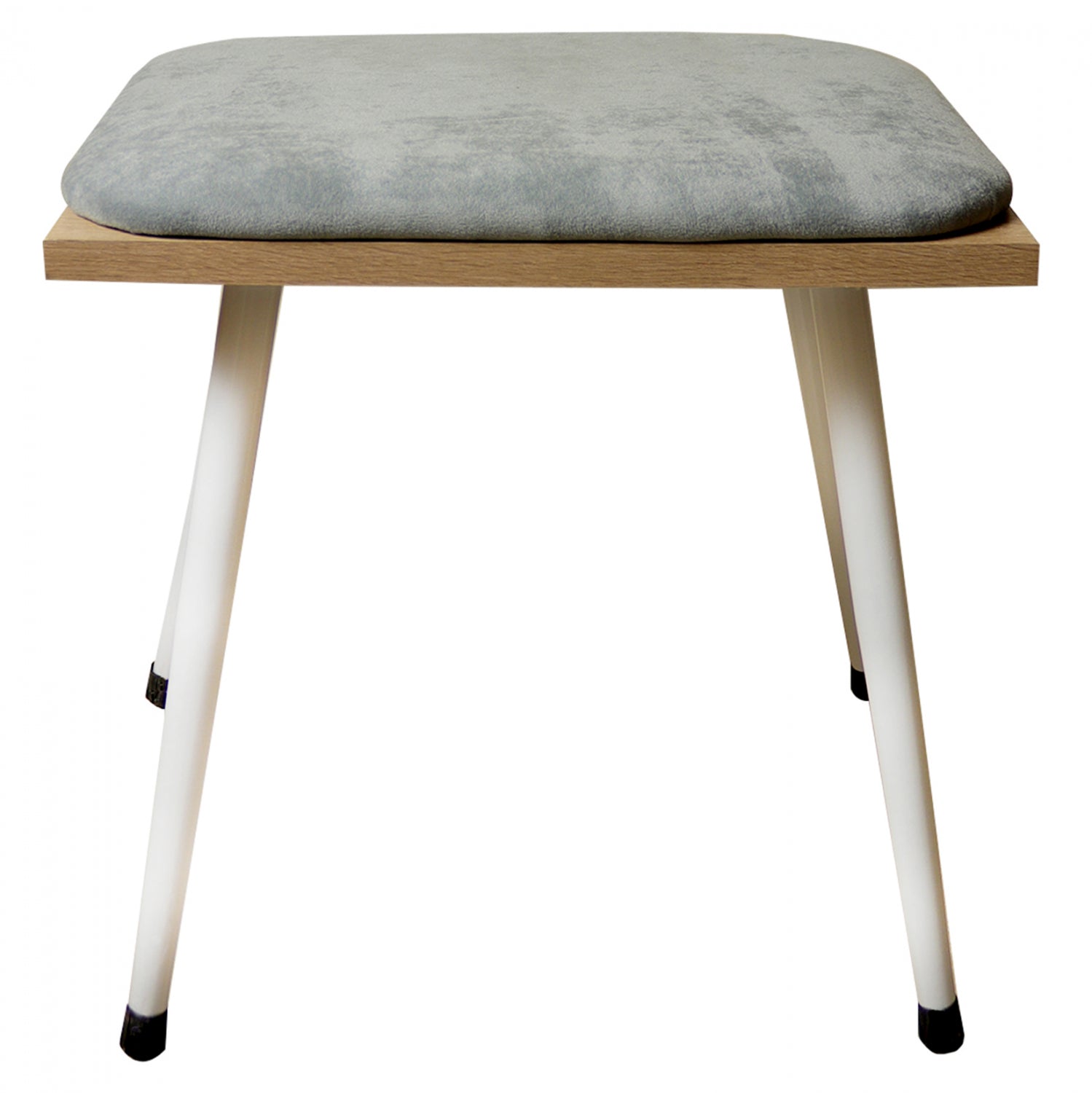 Табуретка с възглавница  DAYANITA цвят сонома-бял  40x30x40