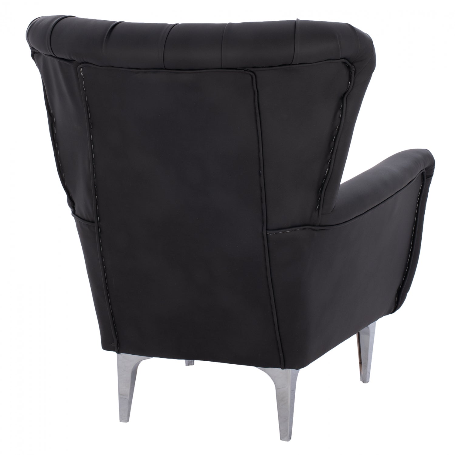 Кресло Честърфилд - черен цвят  87x88x100