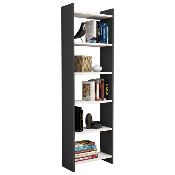 Библиотека CLASSIKER  цвят бял-сив 48.5x22x160см