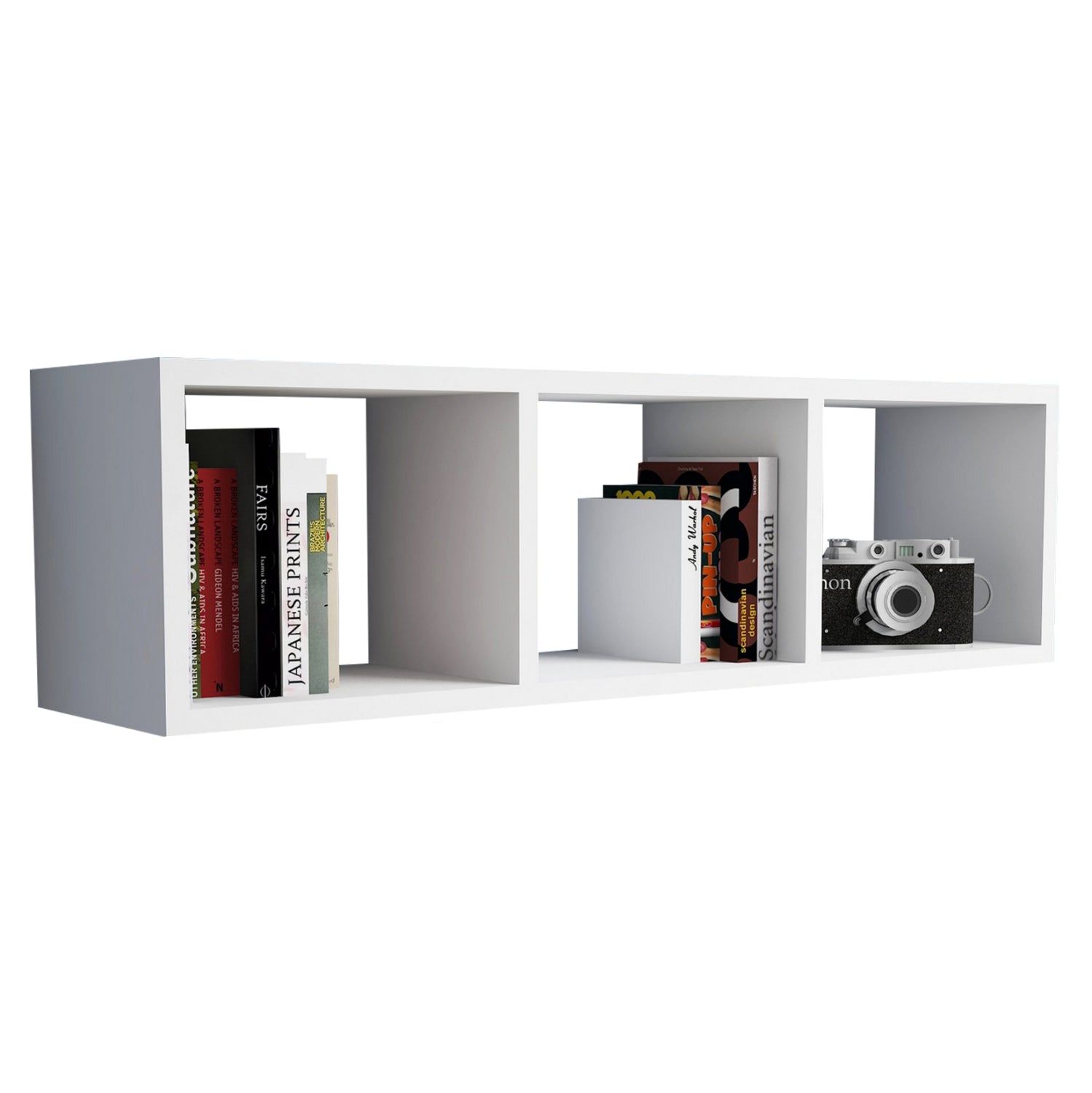 Етажерка FENSI бял цвят  90x22x25,6