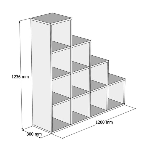 Библиотека RIO бял цвят 120x30x123,6см