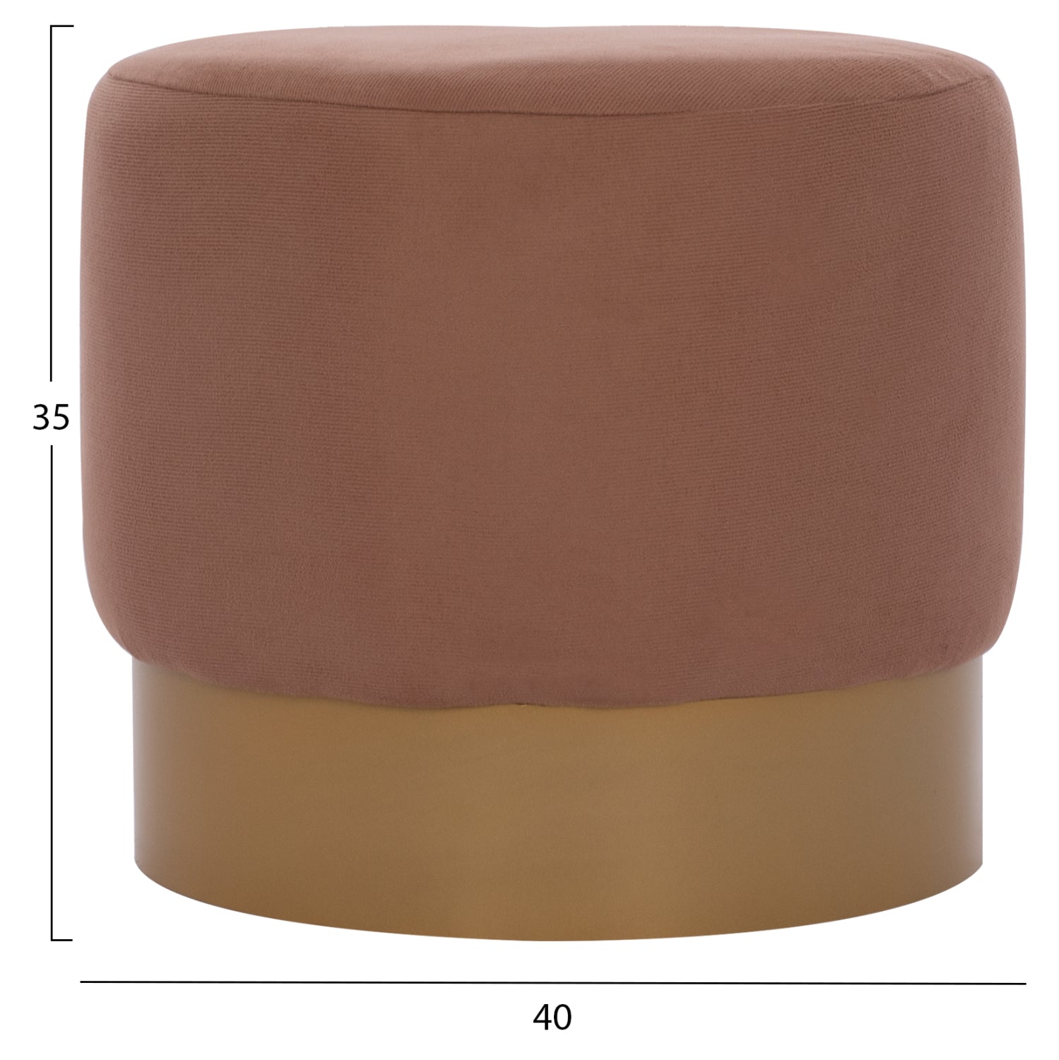 Табуретка Винди  кафяв цвят  Φ40x35