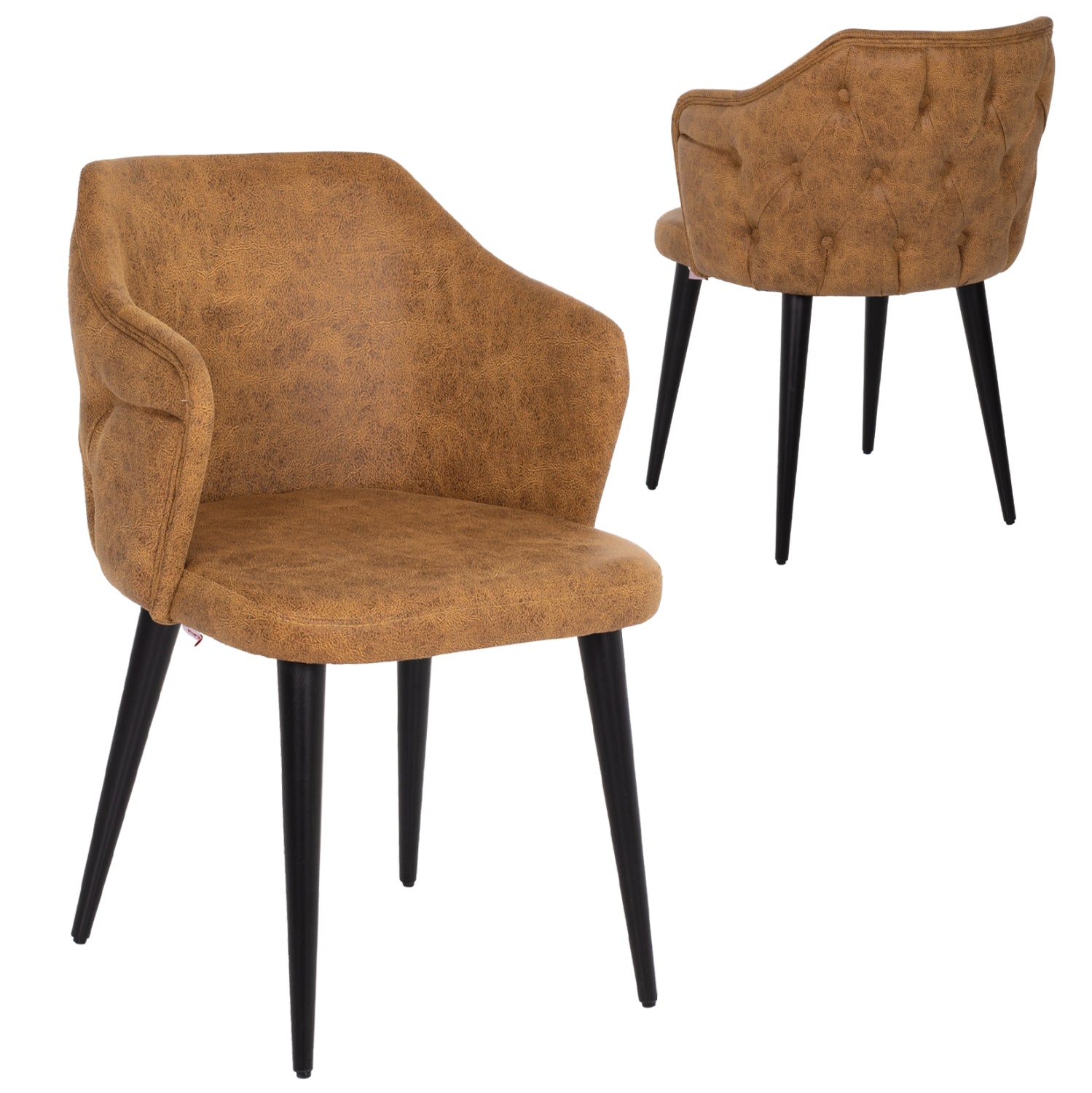 Фотьойл Тереса, златист набук дървен, 56x60x84см