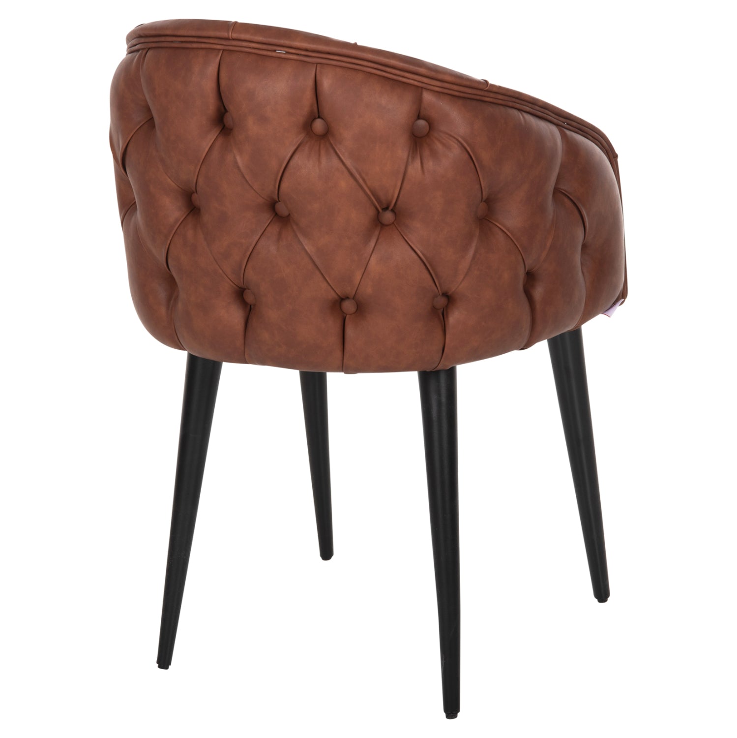 Фотьойл loretta с плот от изкуствена кожа и черни дървени крака 53x60x82см