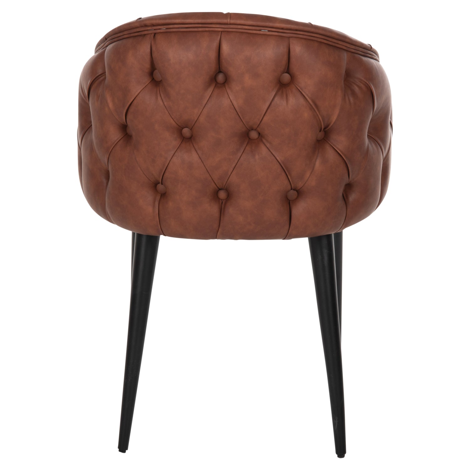 Фотьойл loretta с плот от изкуствена кожа и черни дървени крака 53x60x82см