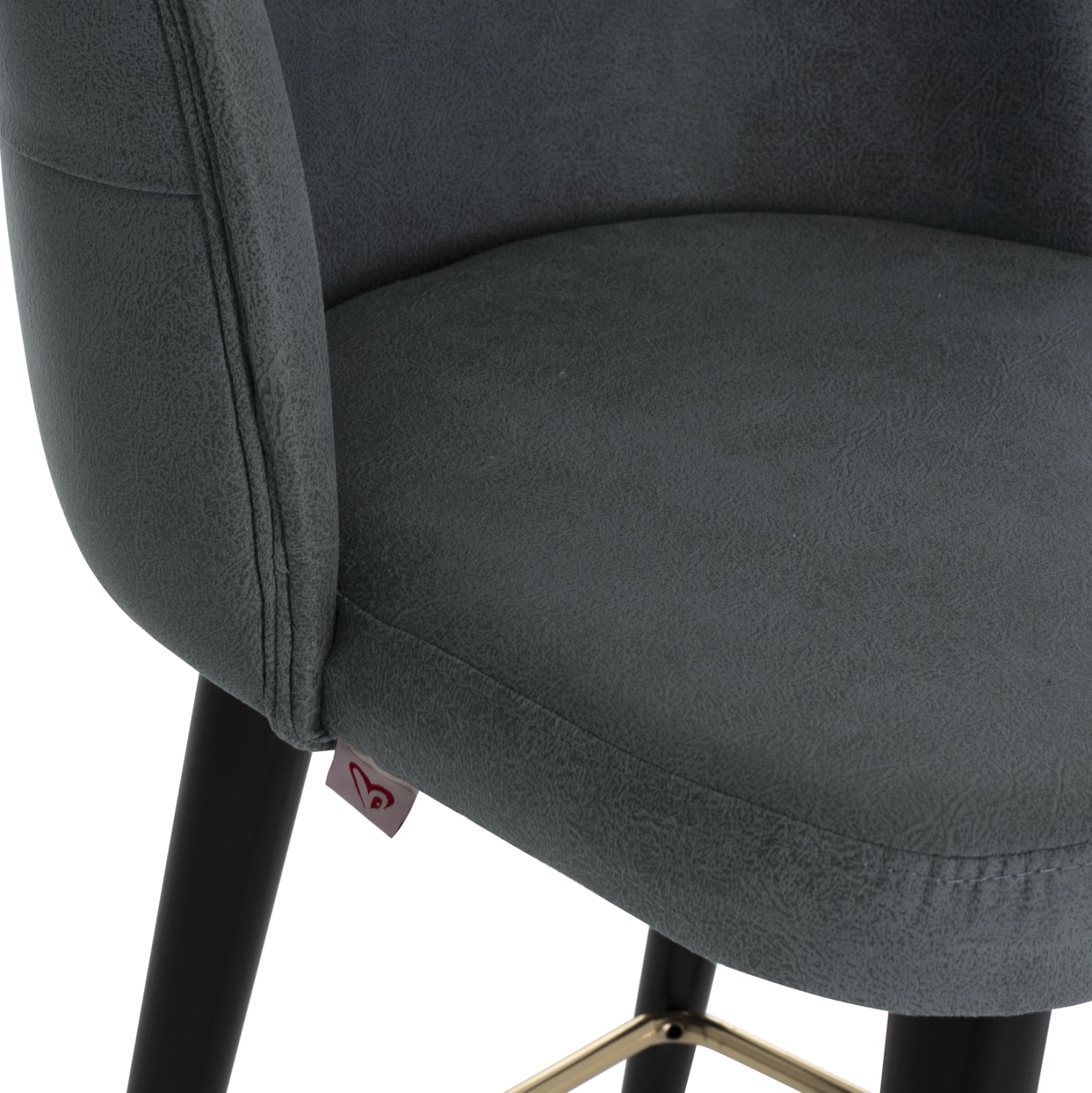 Бар стол  MARCELLO набук сив цвят