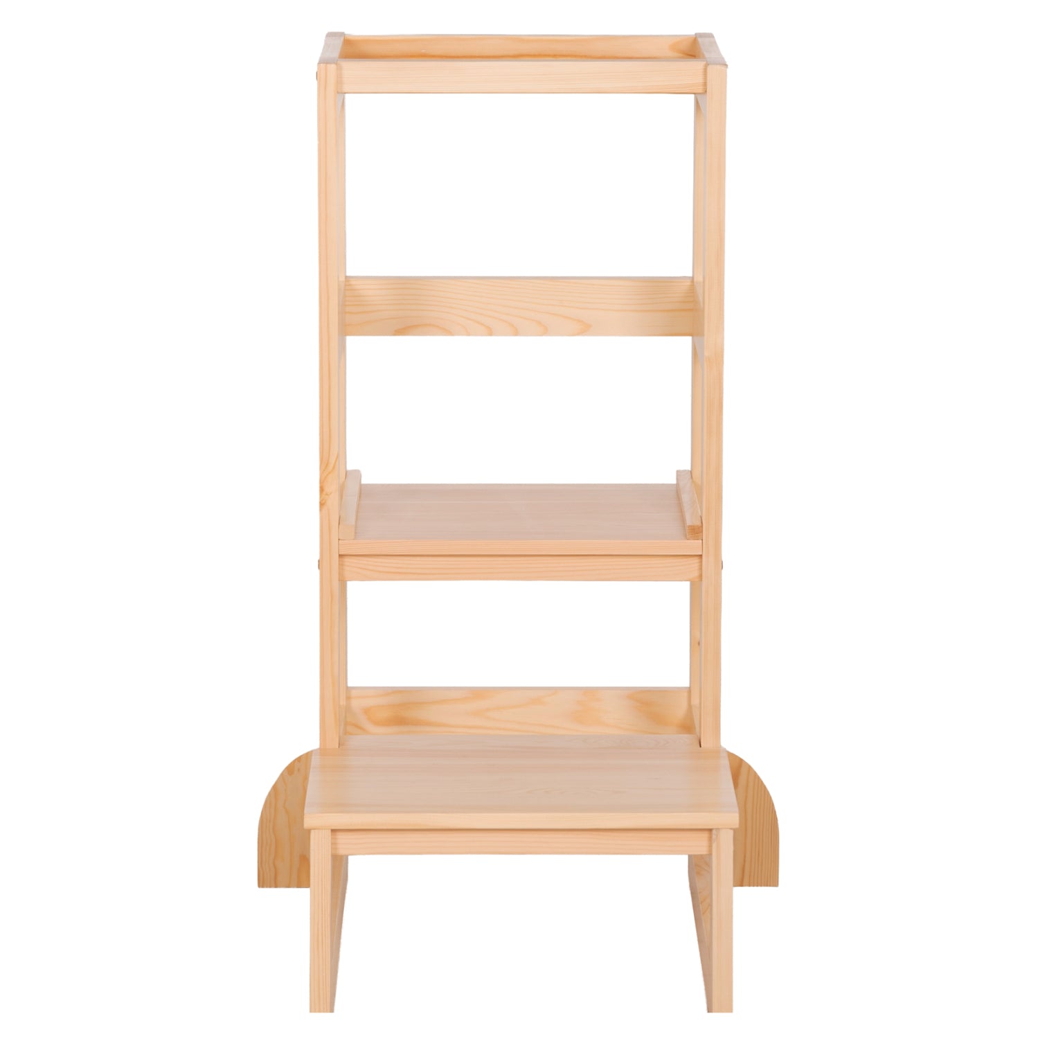 Детска учебна кула t.montessori pepe борова дървесина в естествен цвят 55x53x90hсм.