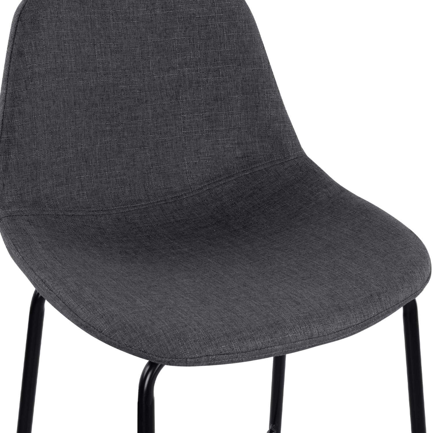 Бар стол Винсент сива дамаска 47x51x96