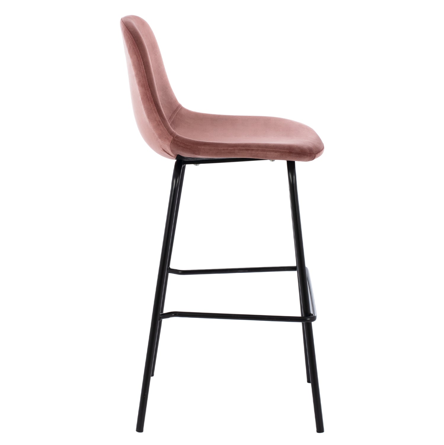 Бар стол Винсент розово кадифе