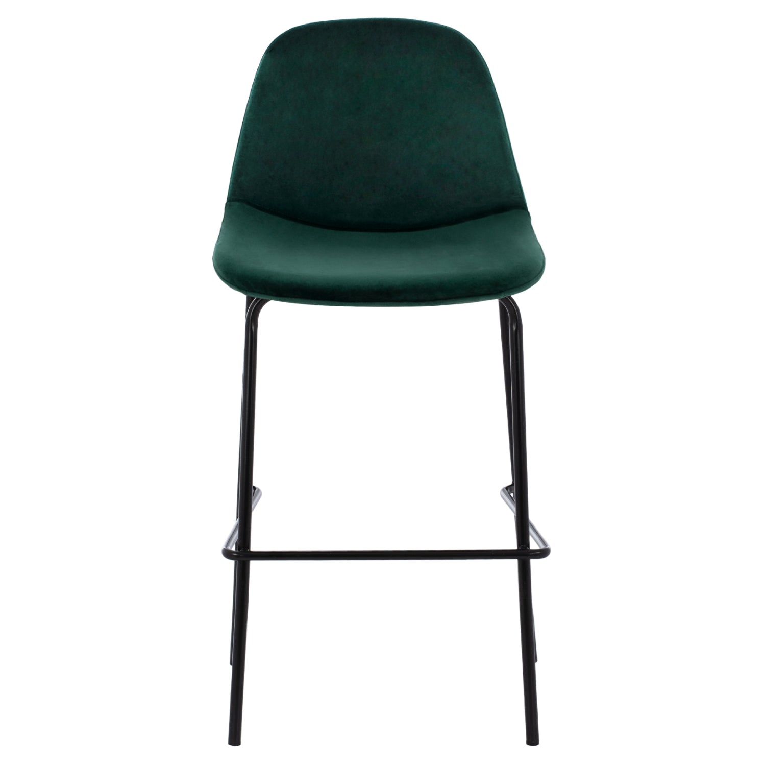 Бар стол Винсент зелено кадифе 47x51x96