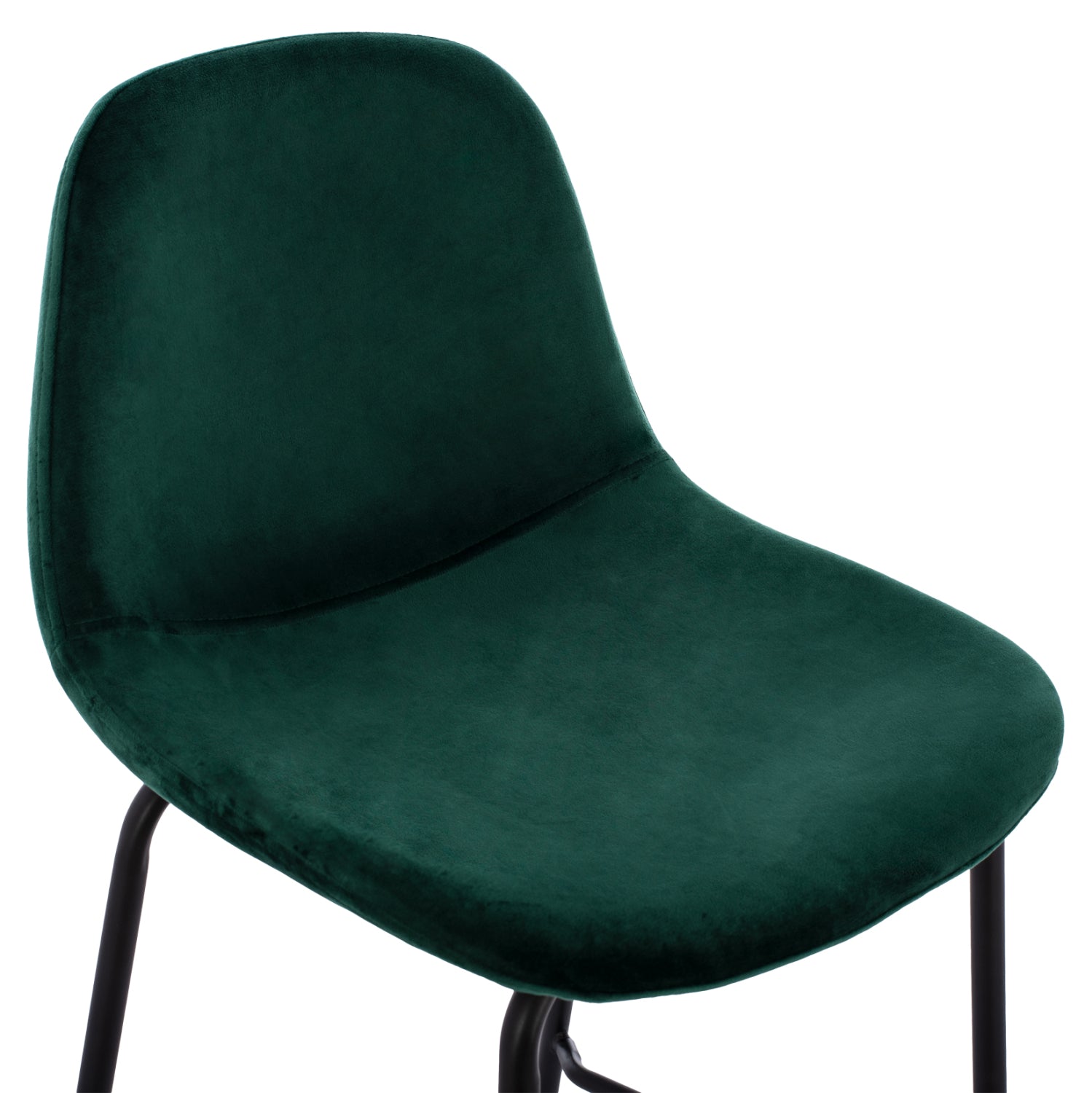 Бар стол Винсент зелено кадифе 47x51x96