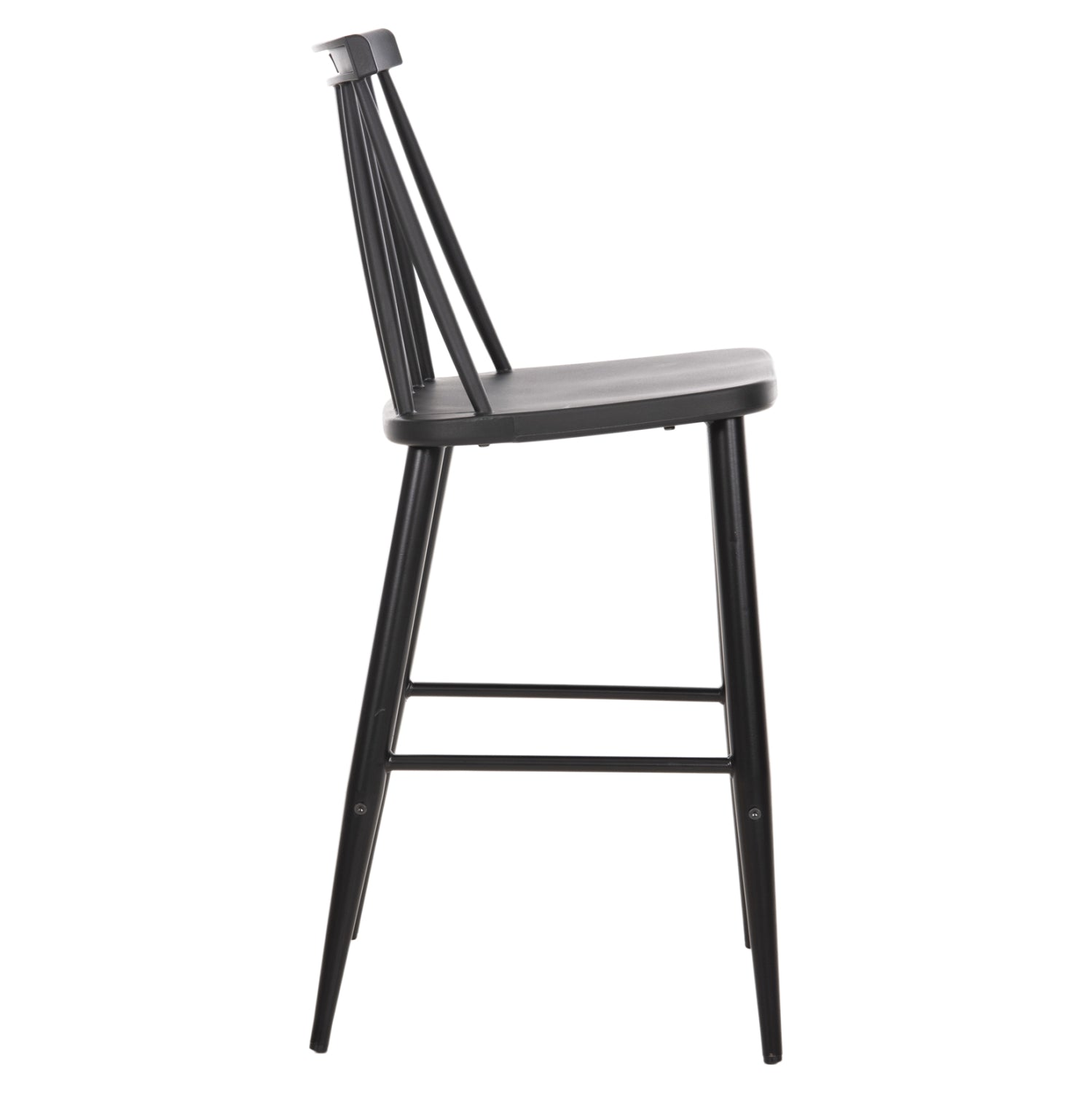 Бар стол Ванеса - средна височина черен цвят 45,5x46x97