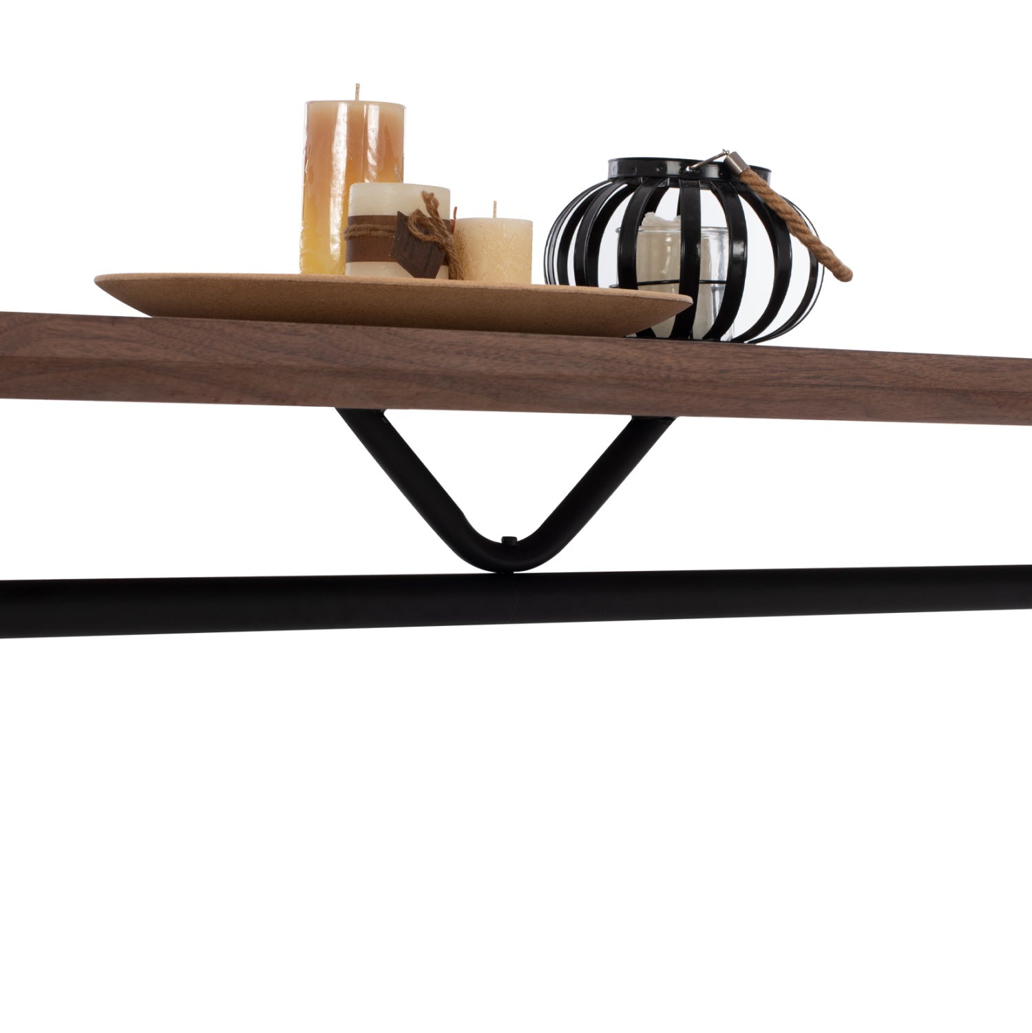 Трапезна маса MANDY орех-черен цвят  220x90x75см