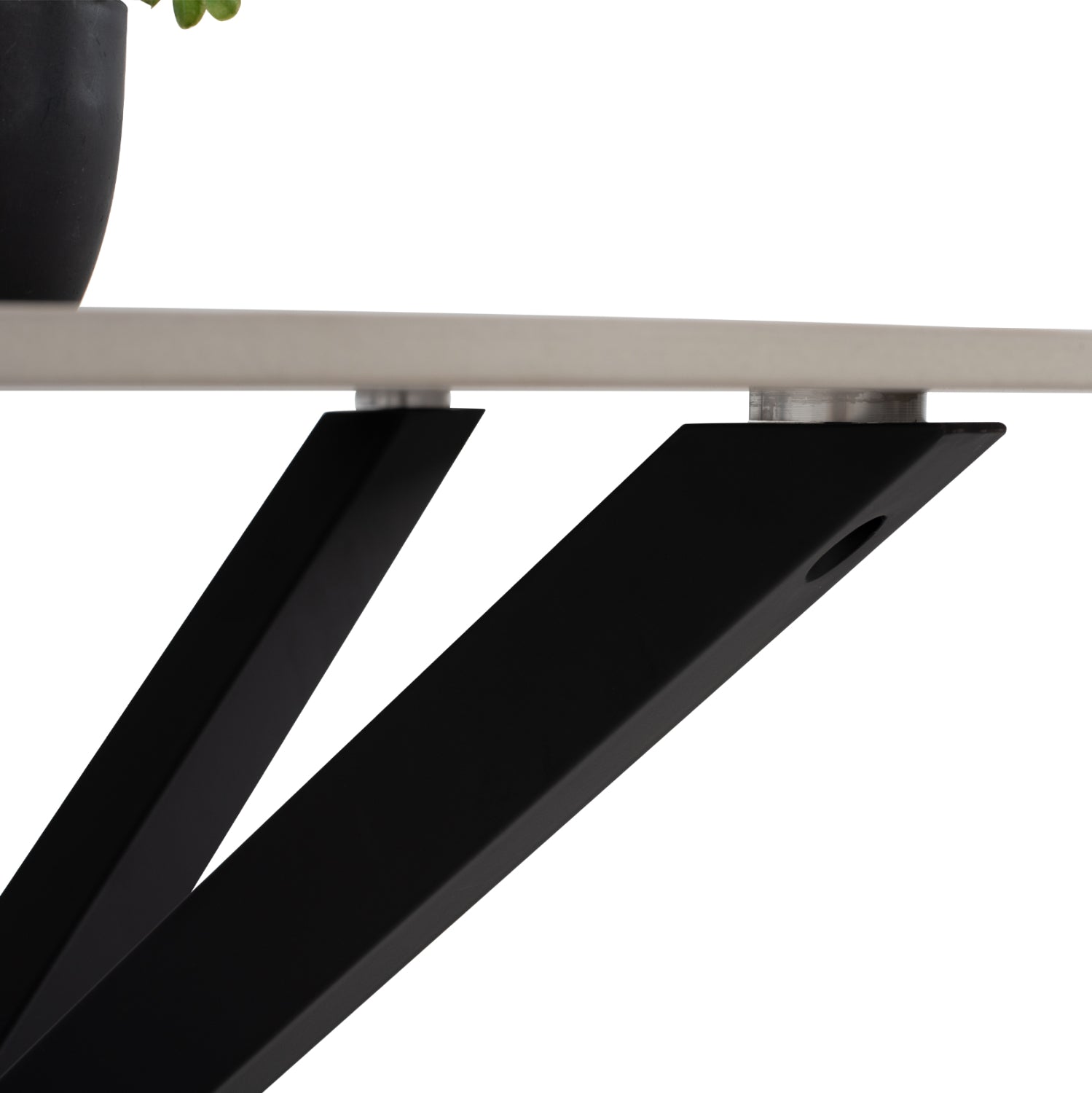 КРЪГЛА ТРАПЕЗНА МАСА SYNTEC СИНТРОВАН КАМЪК  МЕТАЛНИ КРАКА Φ115x75Y см.