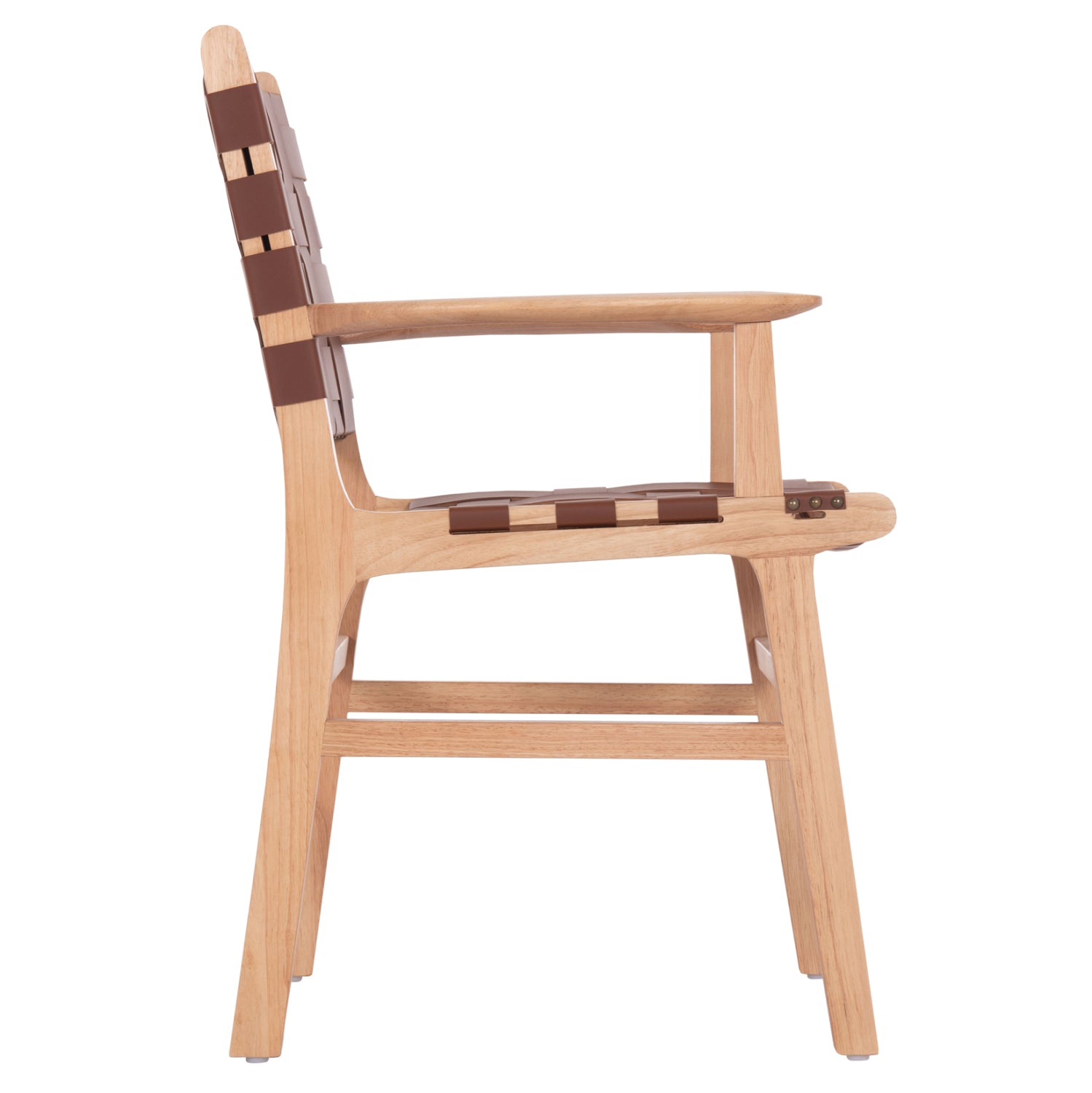 Кресло FELIPE дърво с pu кафяво 61x59x86 cm.