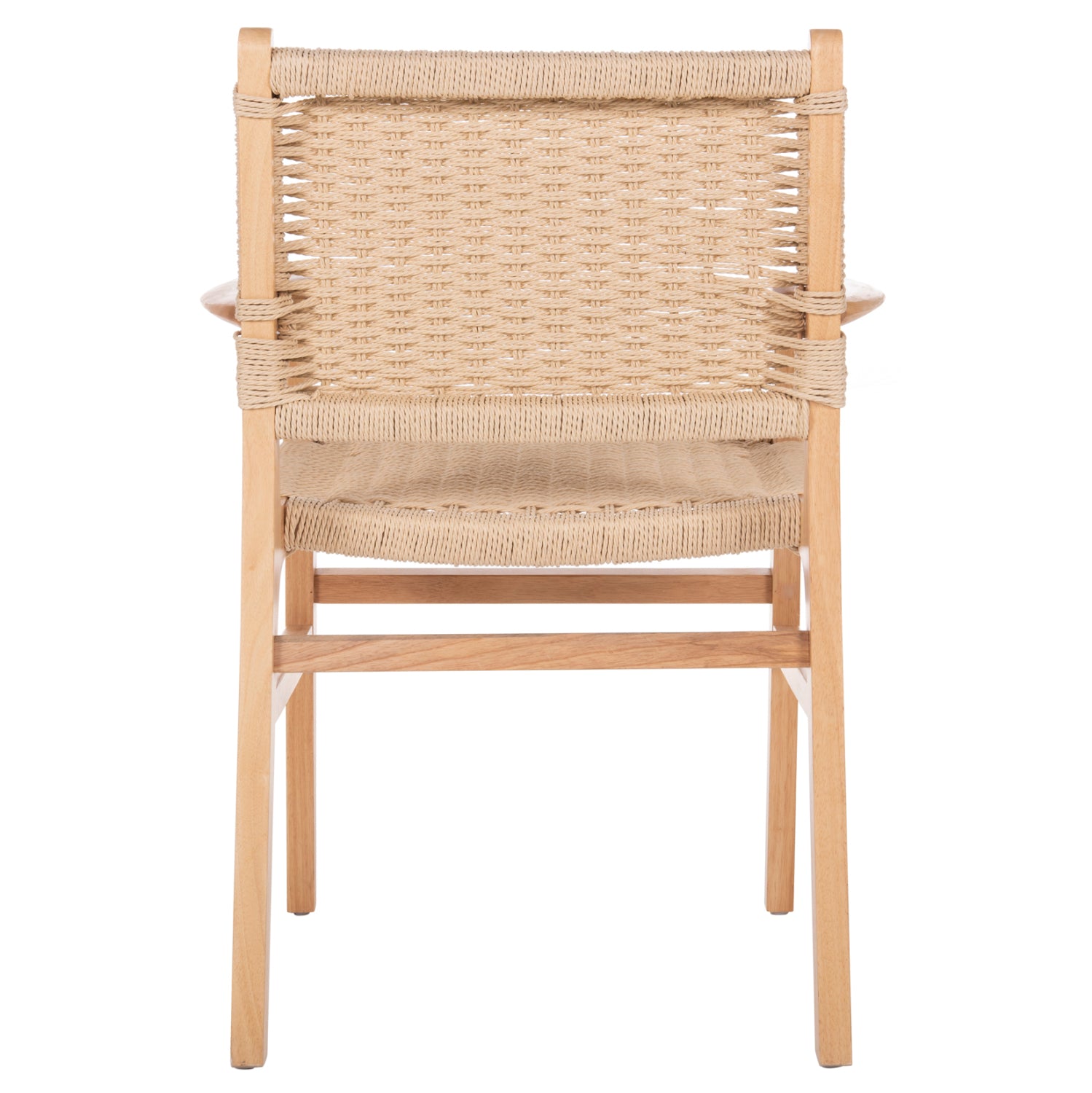 Кресло Игнасио натурал дърво/въже 61x56x83
