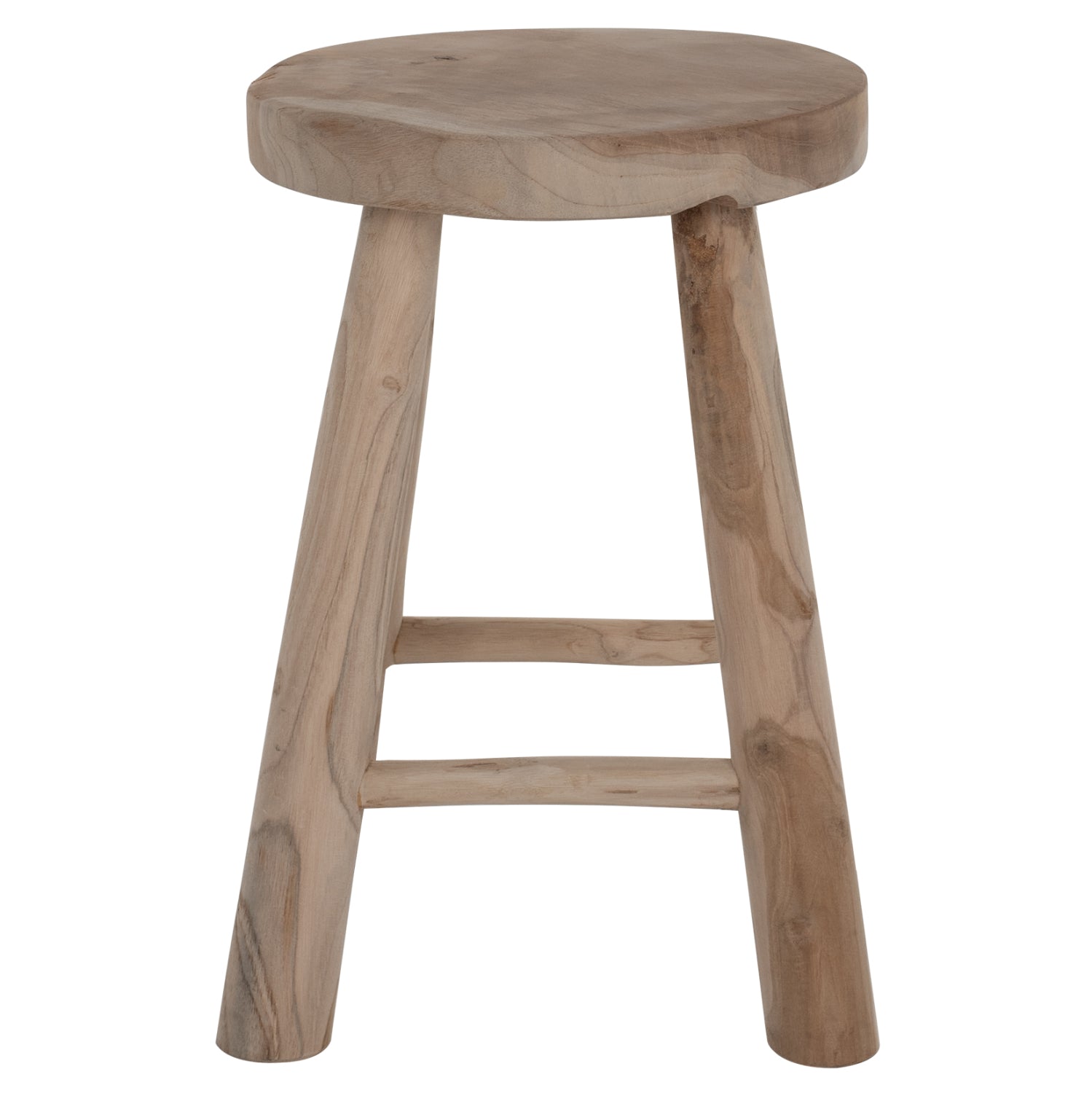 Бар стол ф30 -тиково дърво Φ35Χ45