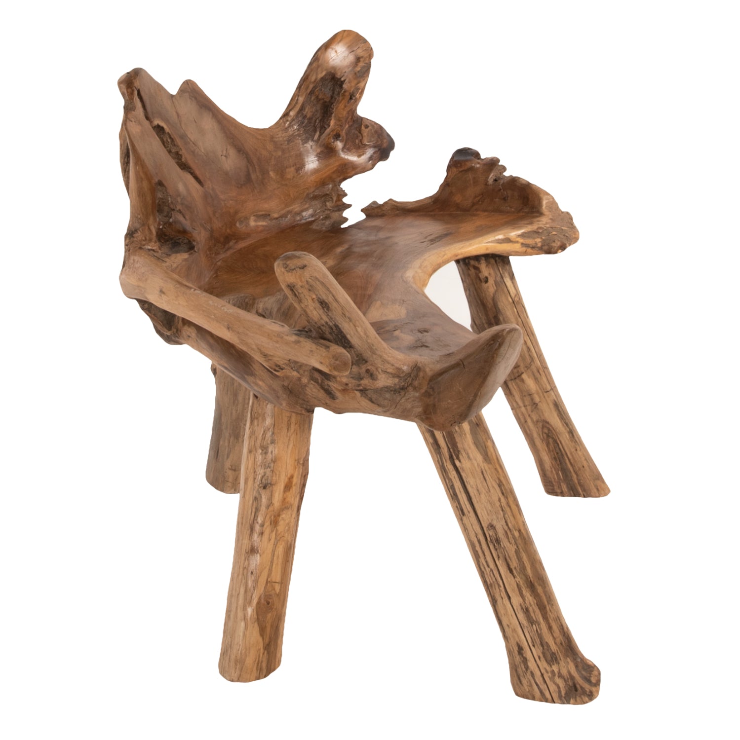 Пейка  от натурално тиково дърво масив 120x88x80 см.