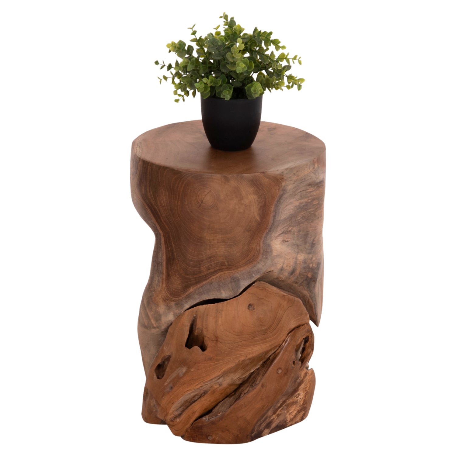 Табуретка STOMP натурал тиково дърво  Φ30x45