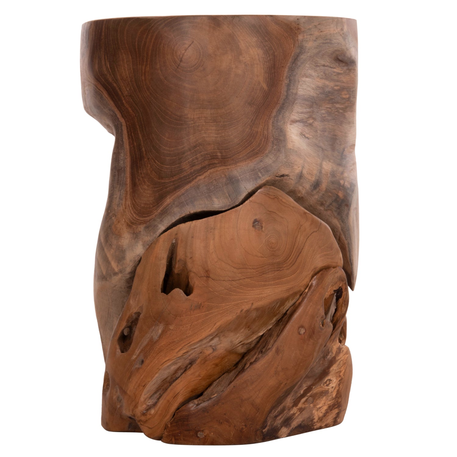 Табуретка STOMP натурал тиково дърво  Φ30x45