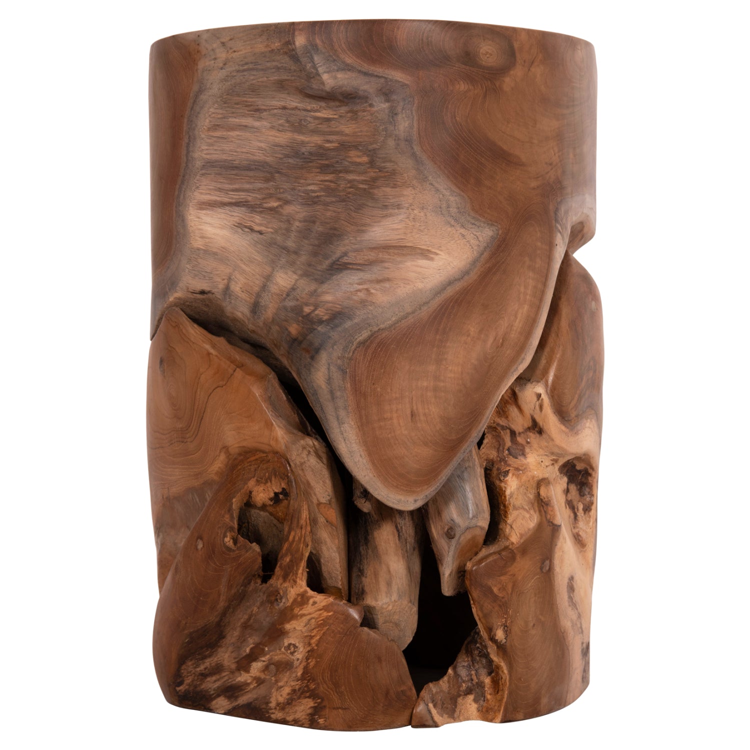 Табуретка STOMP натурал тиково дърво  Φ30x45