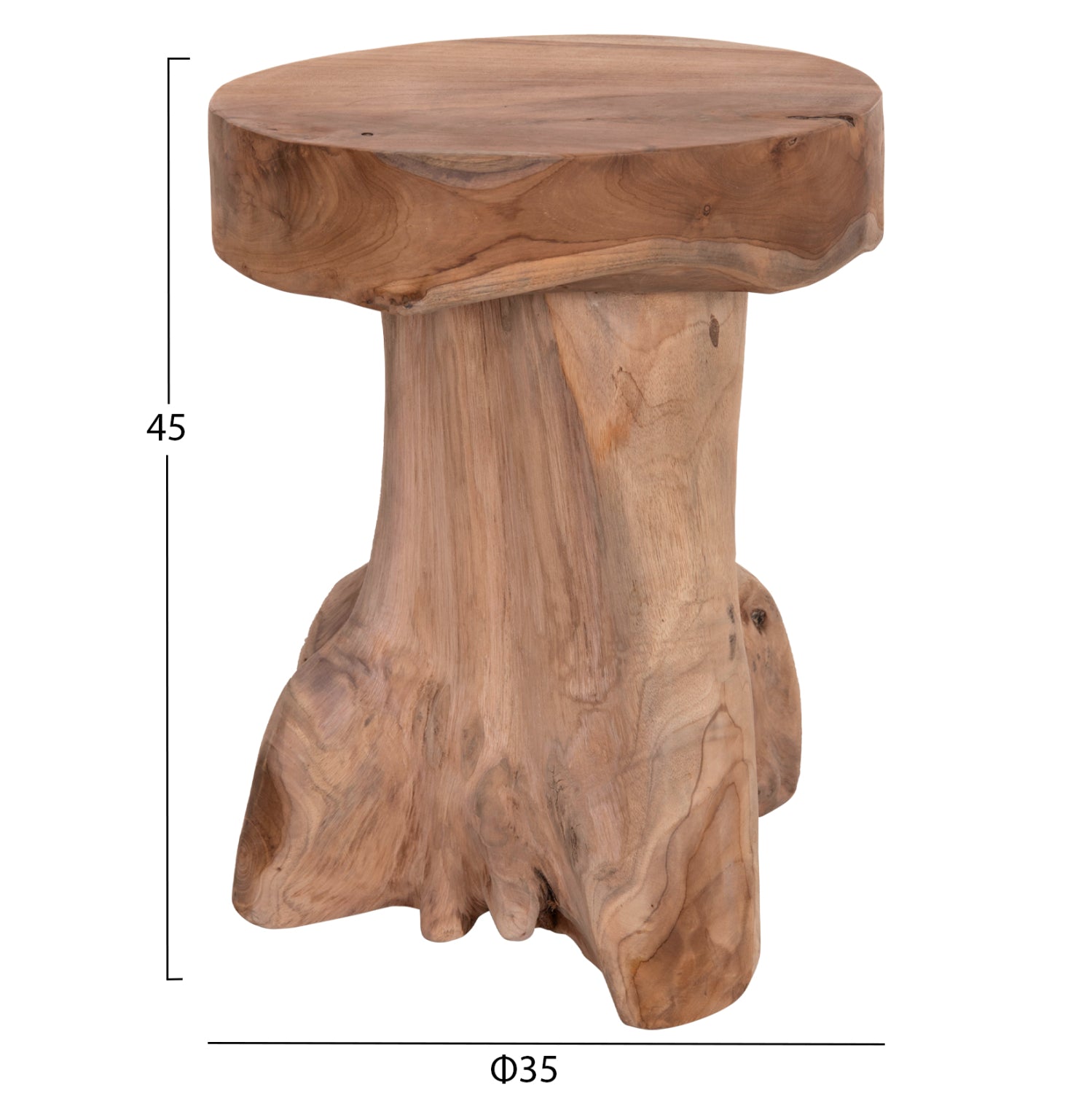 Странична маса  LOGG естествен цвят Φ35X45см