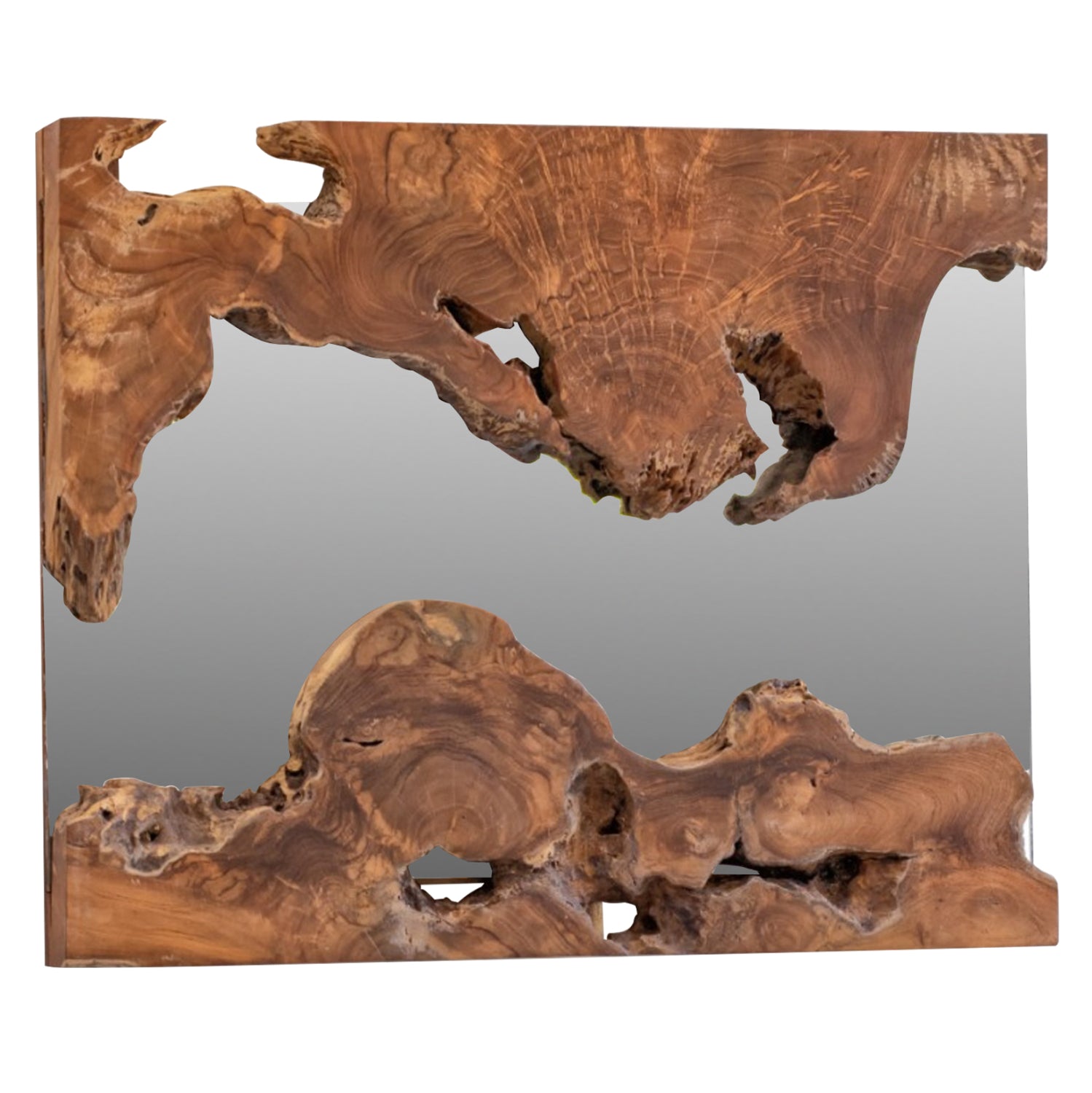 Огледало 62х62 -тиково дърво