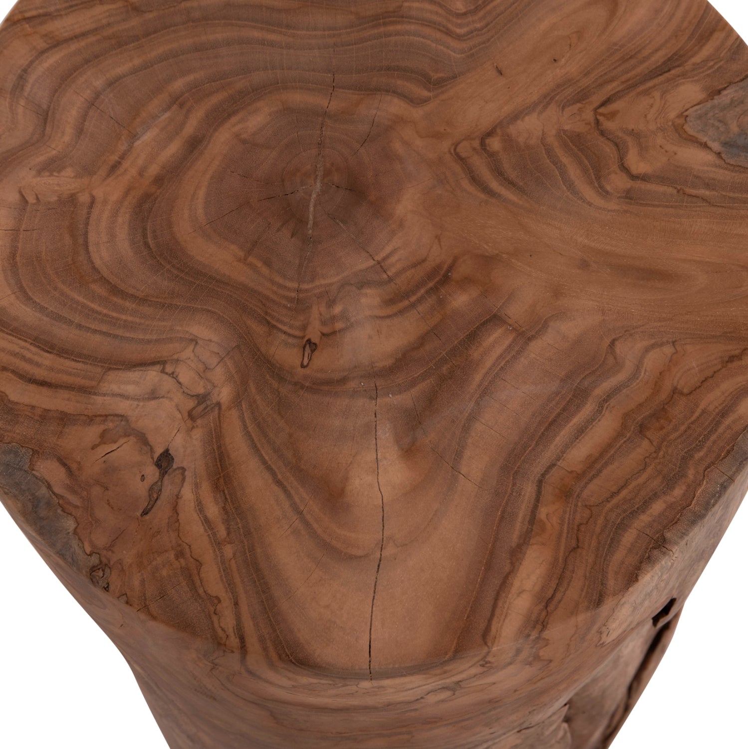 Масичка TRONCO тиково дърво естествен цвят Φ30x45см