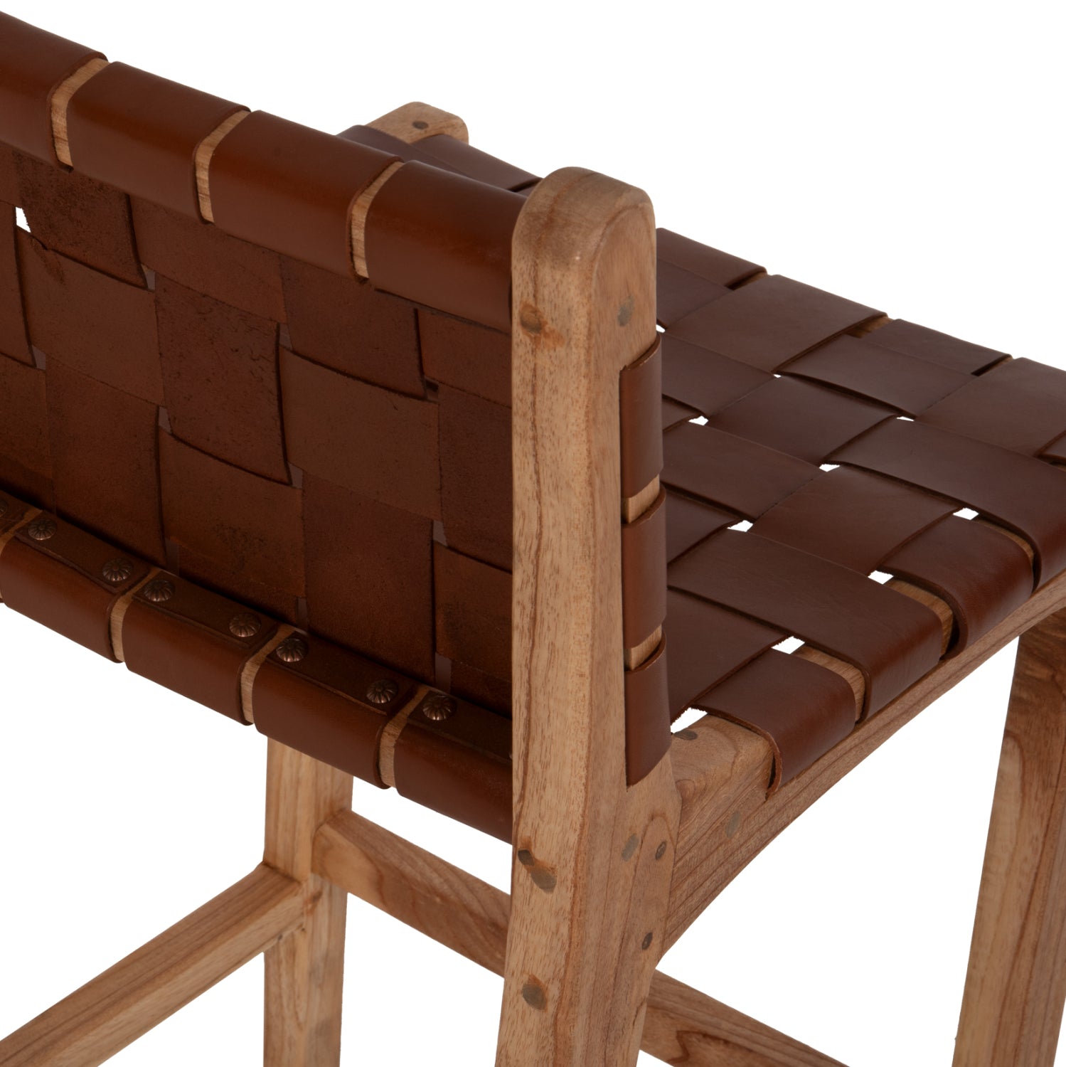 Бар стол тиково дърво цвят натурал-кафяв 40X53X89