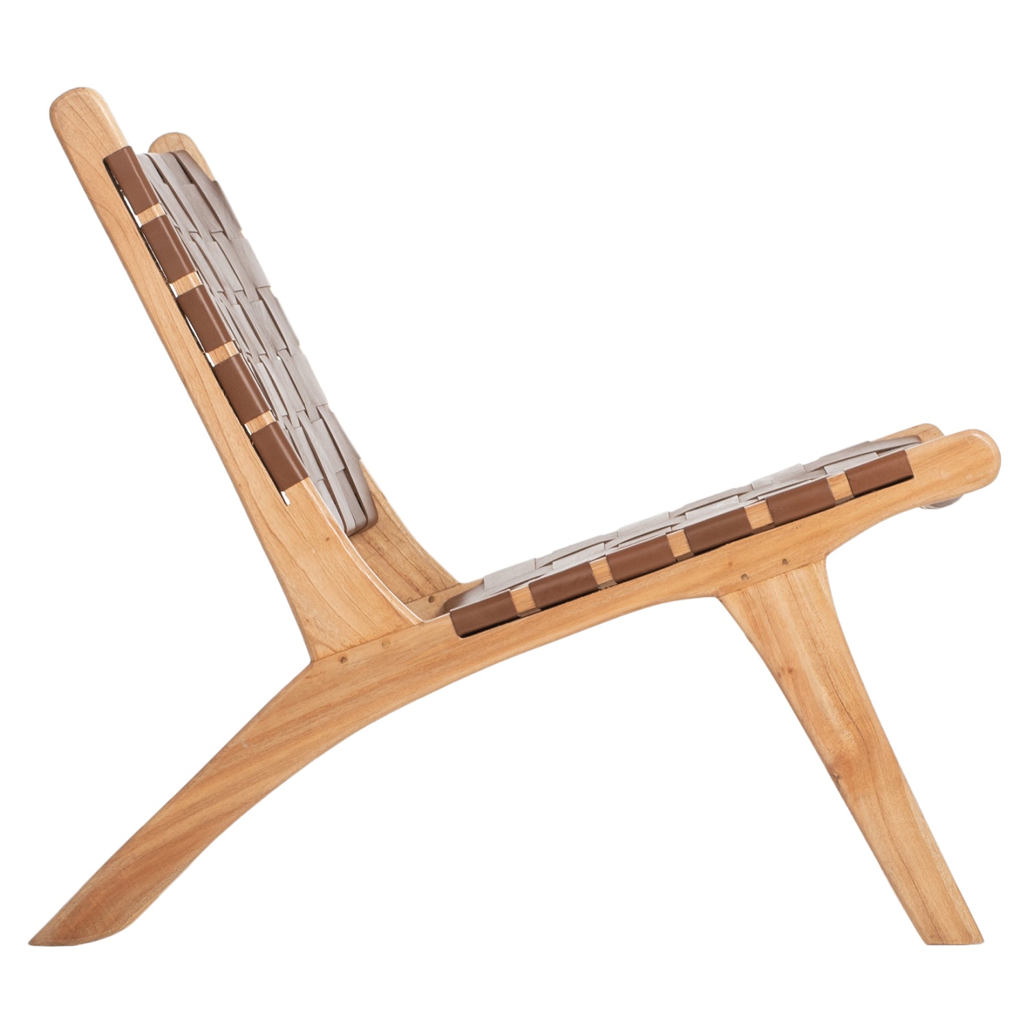 Стол Фелипе тиково дърво цвят натурал-кафяв 65x82x88