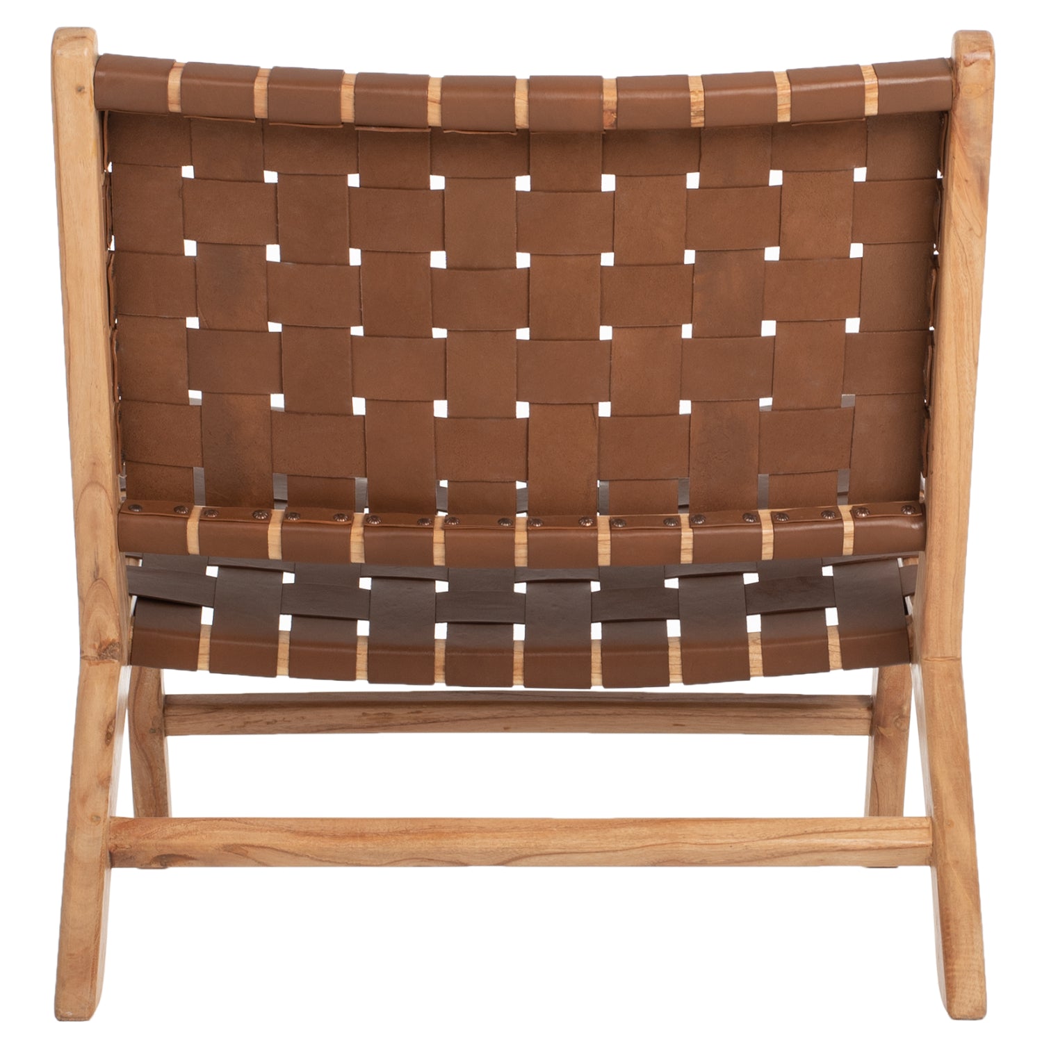 Стол Фелипе тиково дърво цвят натурал-кафяв 65x82x88