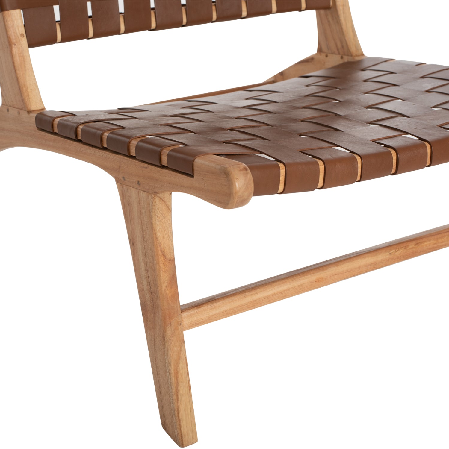 Стол Фелипе тиково дърво цвят натурал-кафяв 65x82x88