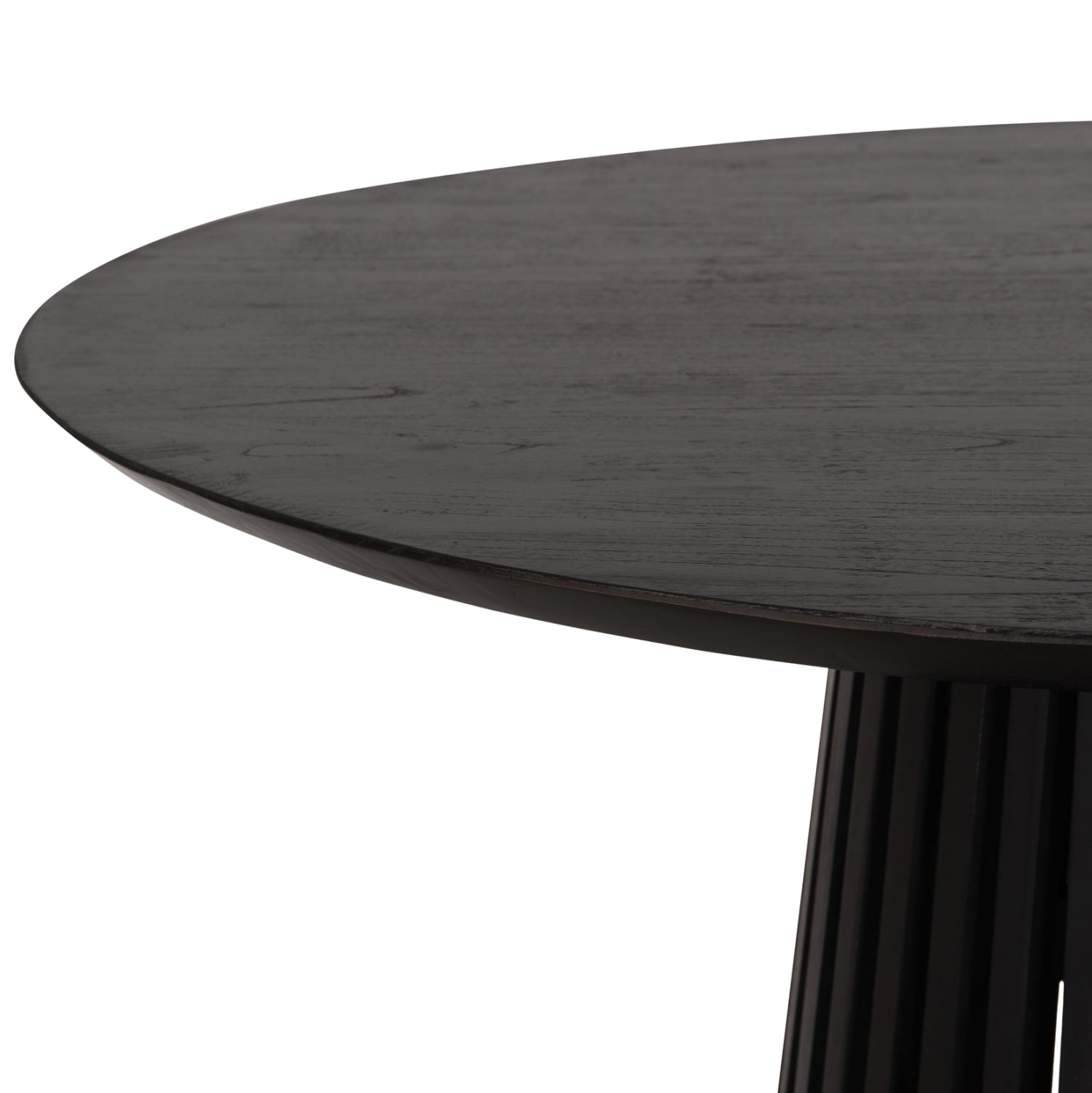 Кръгла трапезна маса FRANTZ  масив mindi черен φ118x79см