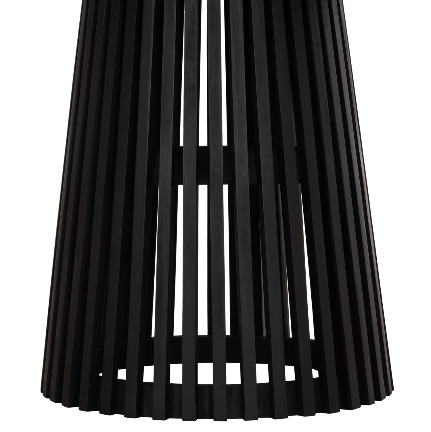 Кръгла трапезна маса FRANTZ  масив mindi черен φ118x79см