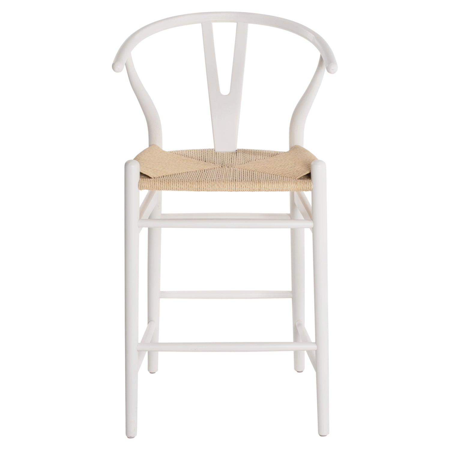 Бар стол  BRAVE цвят бял-бежов 48x53x100