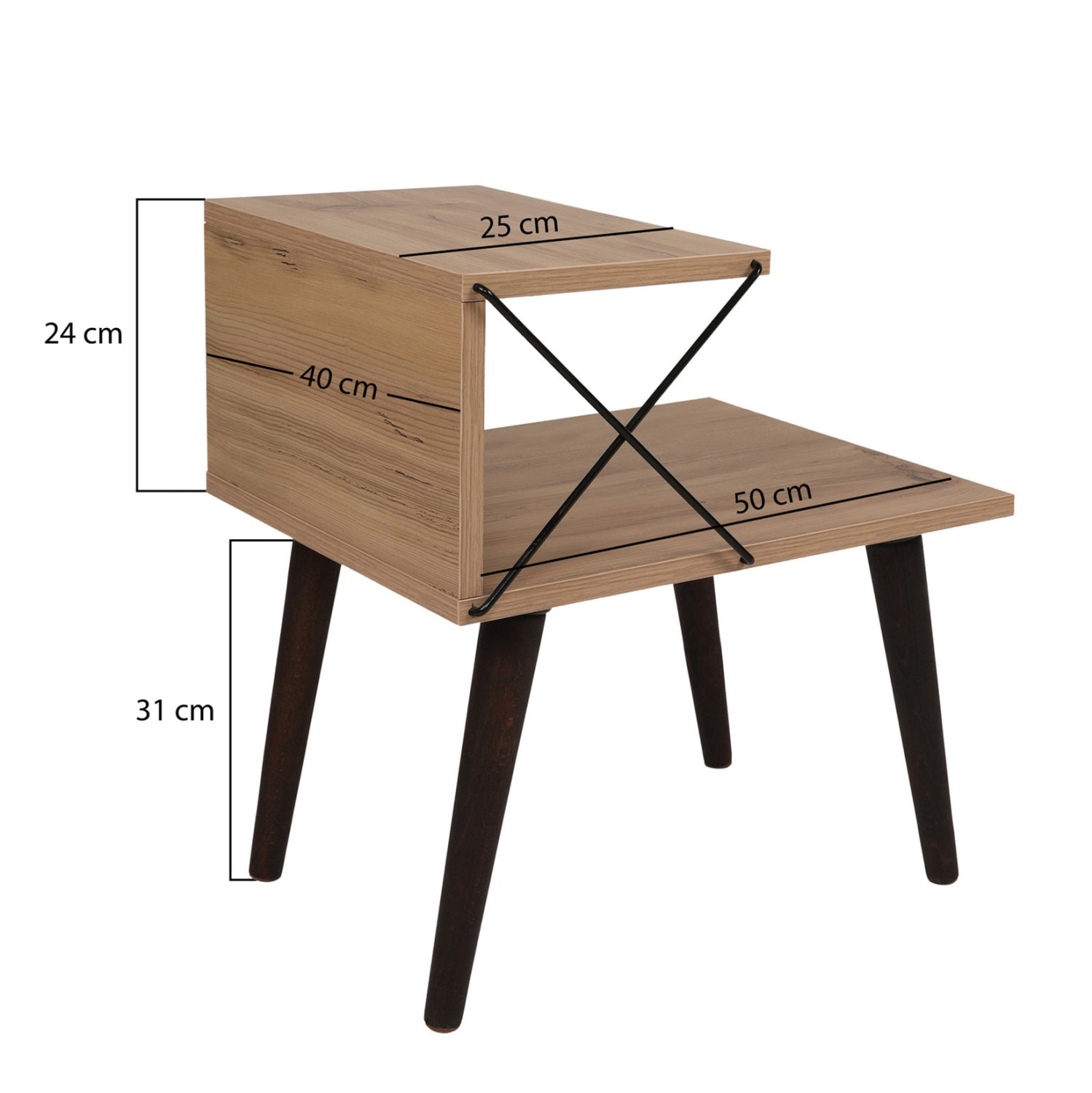Странична маса 9434 естествен цвят  50x40x55см