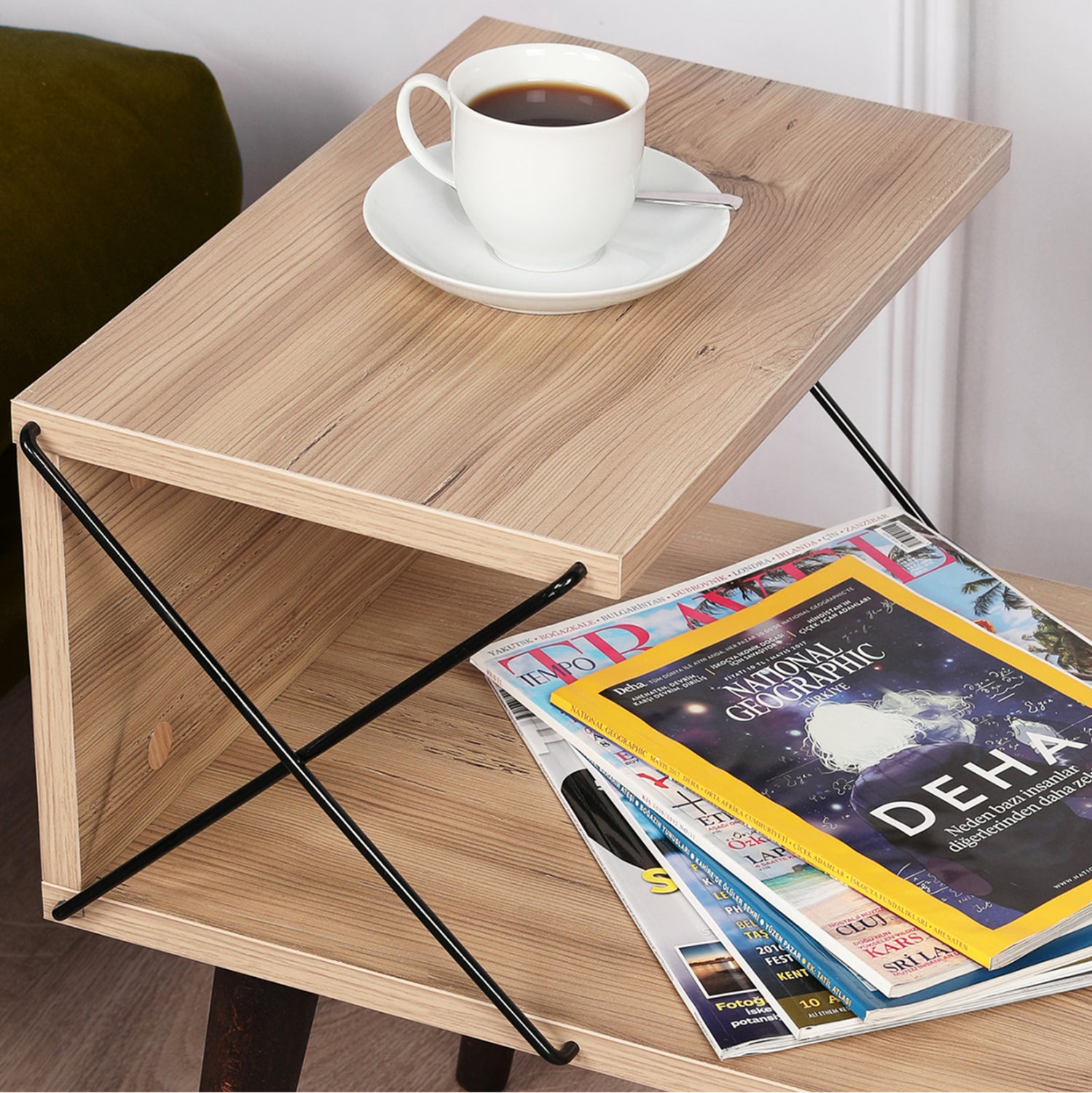 Странична маса 9434 естествен цвят  50x40x55см