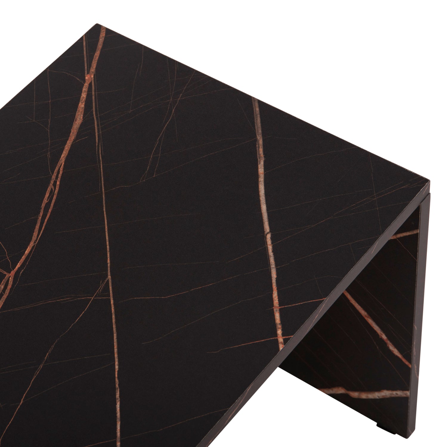 Комплект холни маси 3 бр  BENTIL цвят орех-черен 65x35x45см