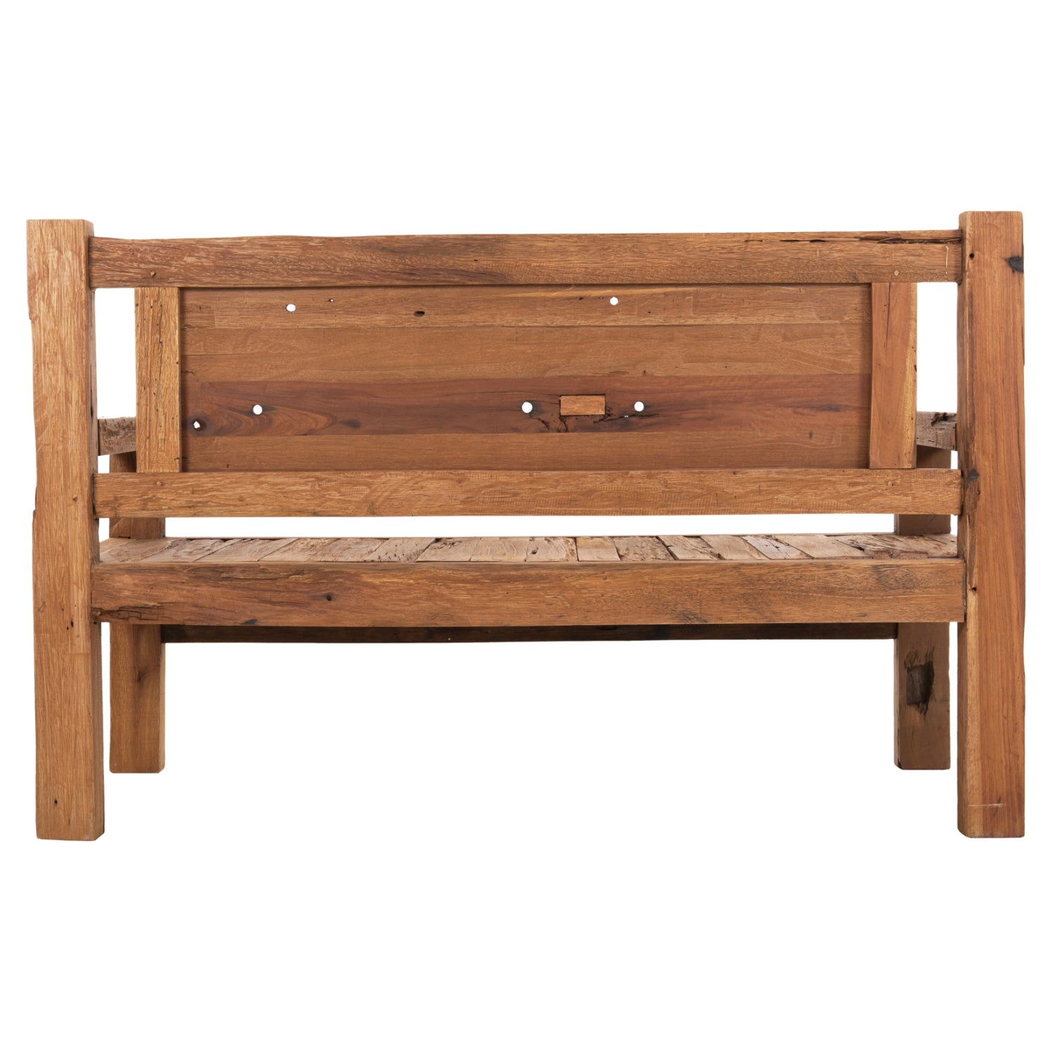 Пейка триместна рециклирана дървесина 159.5x80x100см.
