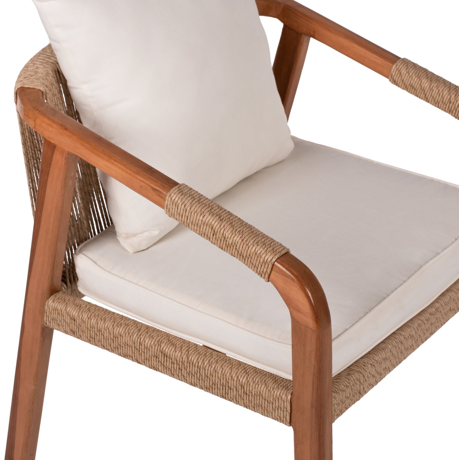 Кресло тиково дърво 57x63,5x75-88