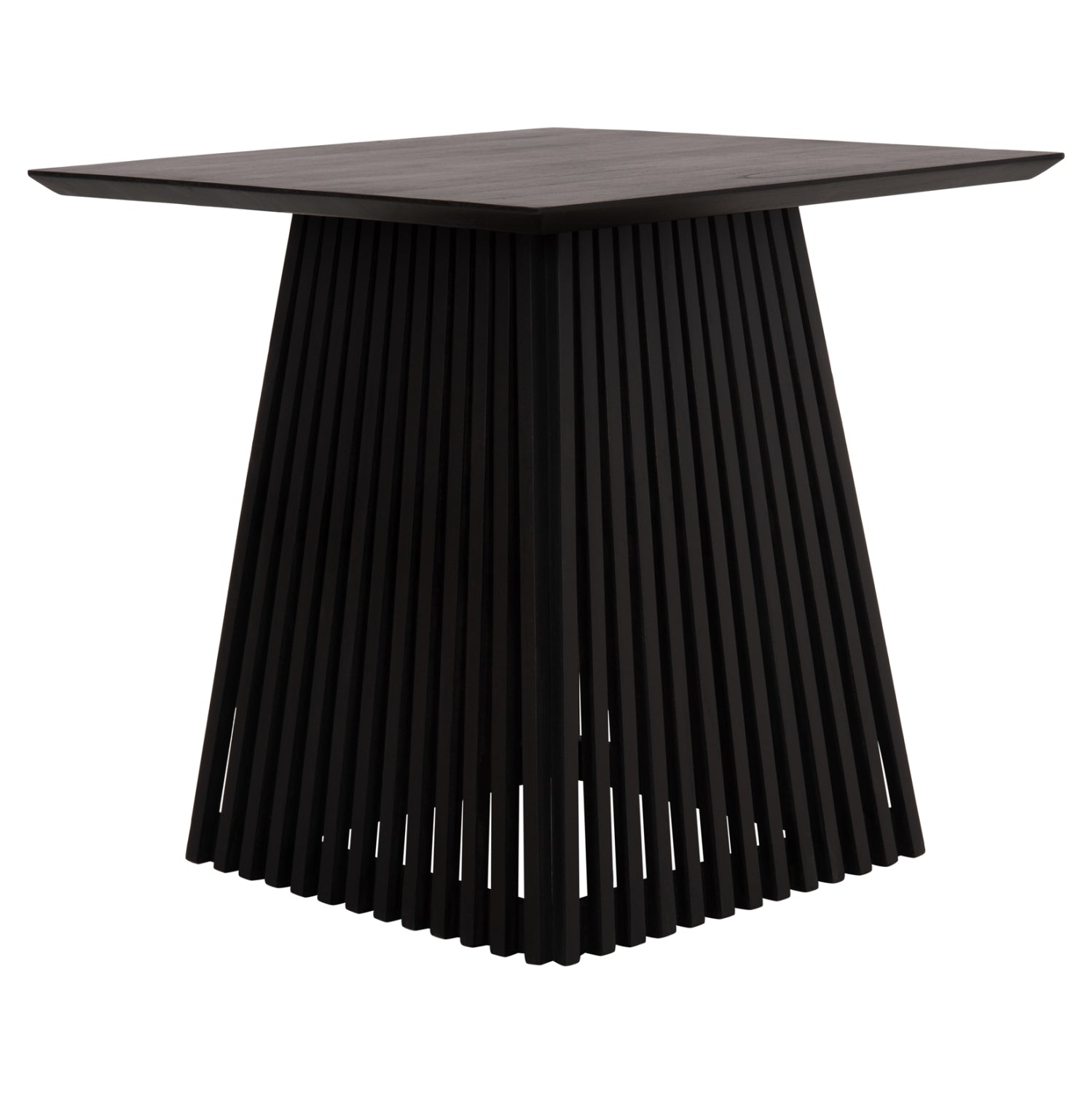 Квадратна трапезна маса FRANTZ mindi черно дърво 80x80x78см.