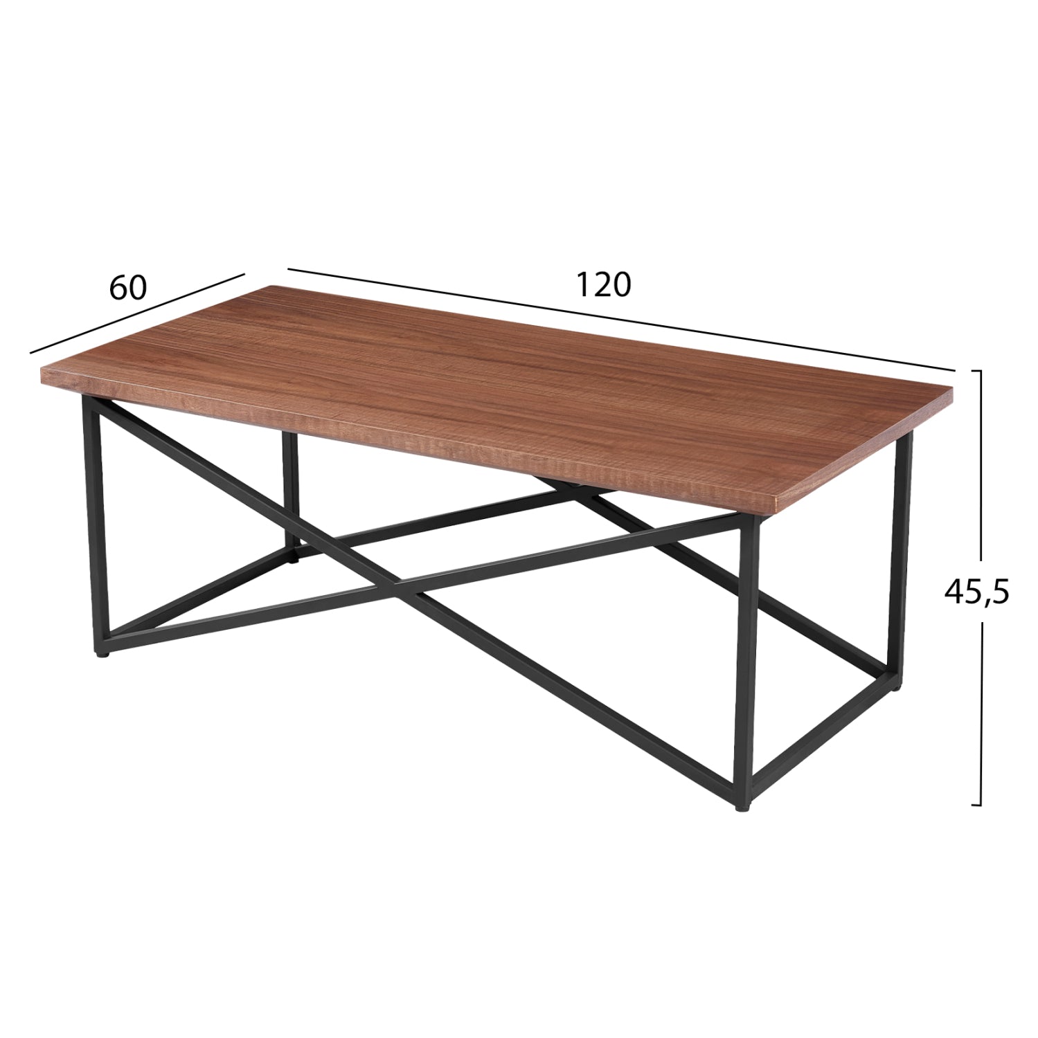 Холна маса 9469 цвят орех-черен 120x60x45.5см