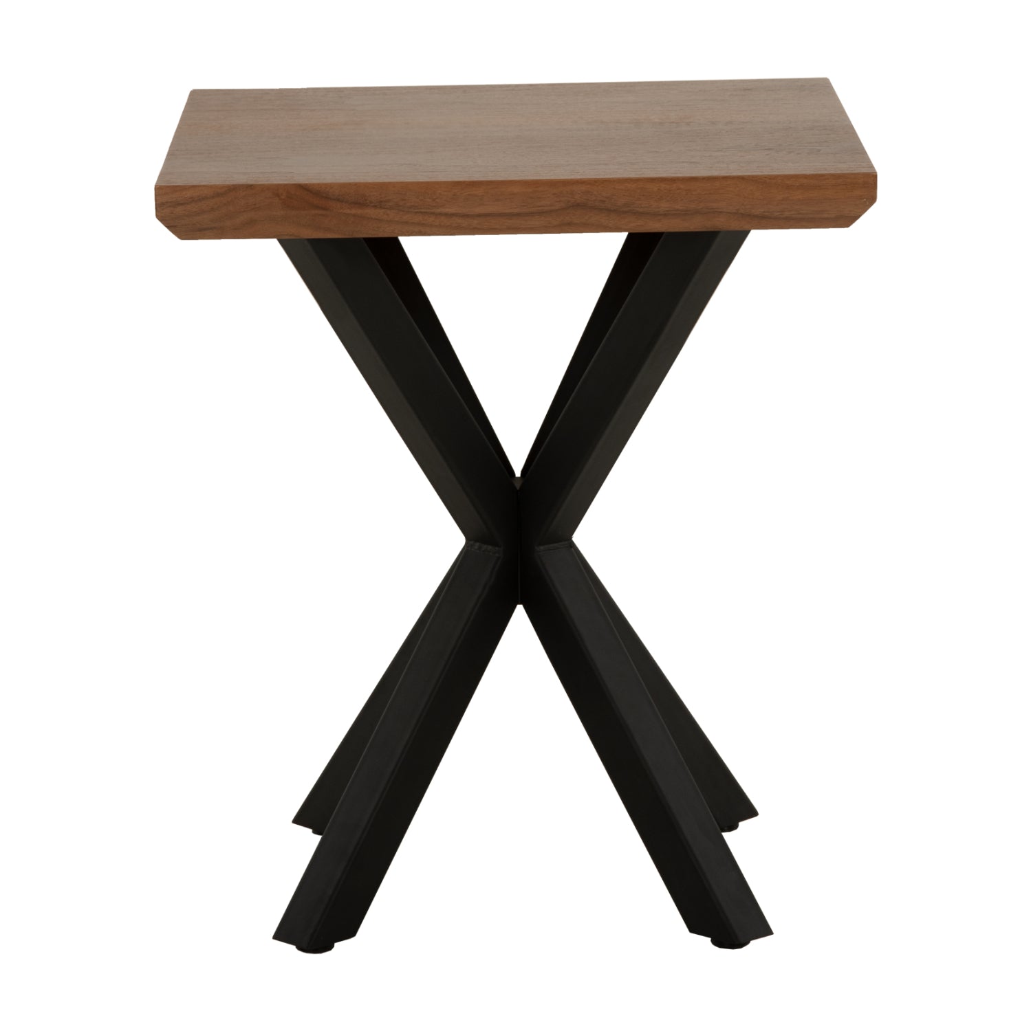 Mdf странична маса с орехов фурнир - трансформация 50x50x58см