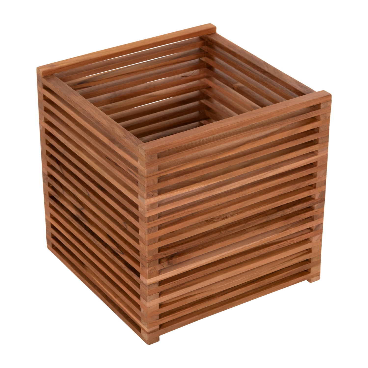 Странична маса 9482 тиково дърво естествен цвят 40x40.5x40.5см